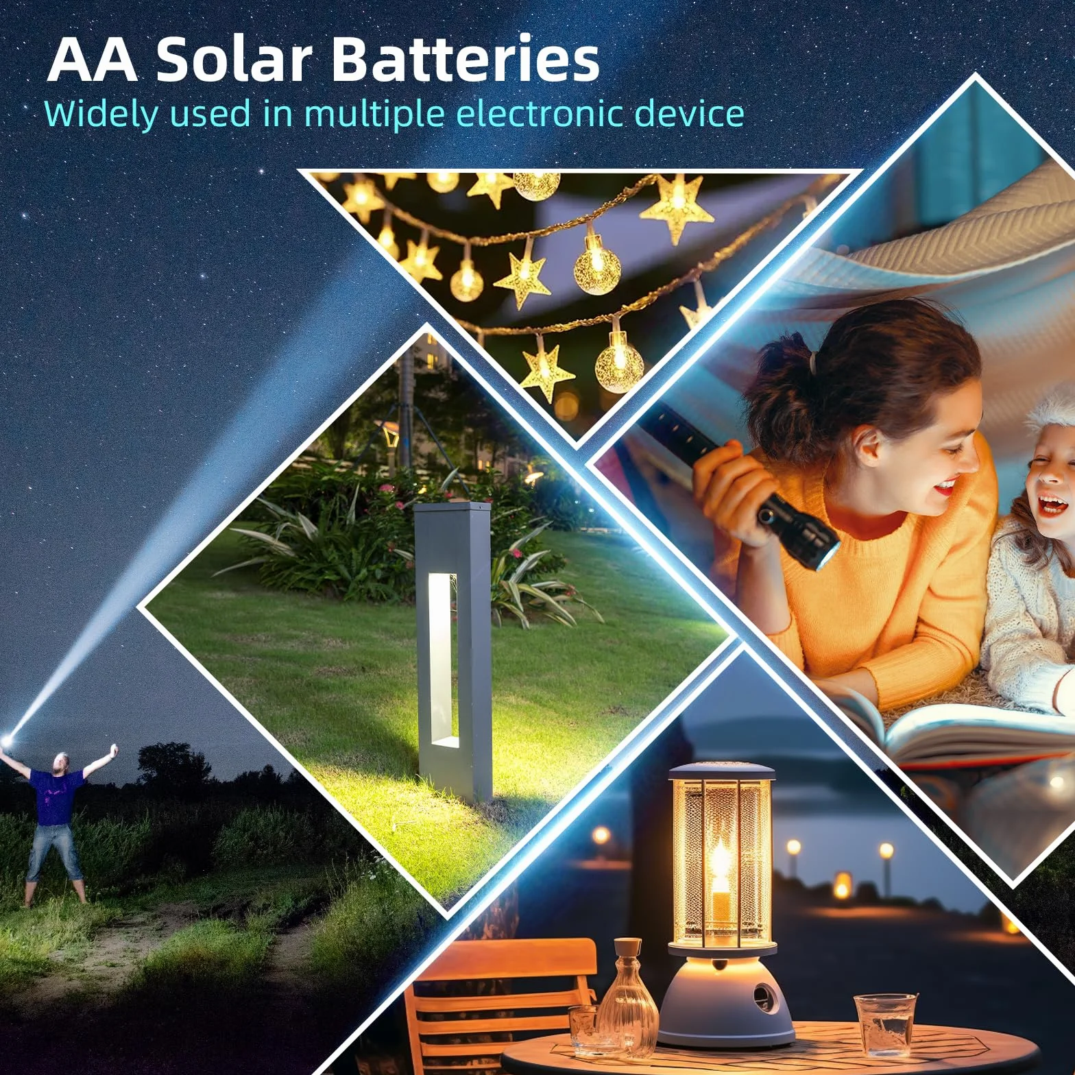 Baterie AA NiMH 1,2 V 600 mAh do lamp solarnych, zabawek, 4 sztuki PKCELL