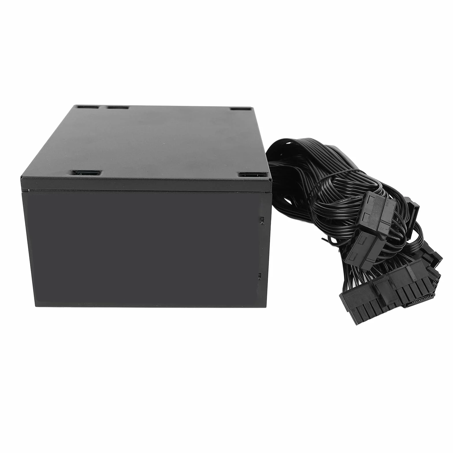 Fabater Wydajny Dwurdzeniowy Zasilacz Komputerowy o Mocy 600 W do Zasilacza do Gier z Systemem z Czarnym Wentylatorem Obudowy ATX Komputerów Stacjonarnych, Wentylator 12 Cm, materiał ze Stopu