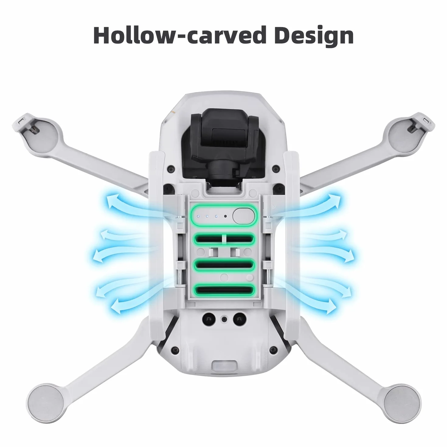 HeiyRC Podwozie Przedłużenie 4K dla DJI Mini 2 SE/Mini 2/Mini SE/Mavic Mini Drone Składany