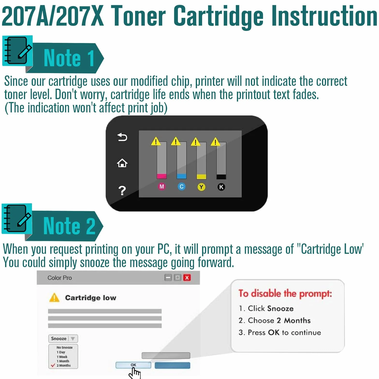 Z chipem 207X 207A MFP M283fdw Toner Multipack zamiennik do HP 207X 207A Color LaserJet Pro M283fdn M283 M282nw M282 M255dw M255 Czarny Cyan Żółty Magenta W2210X W2210A W2211X W22212 X Talia