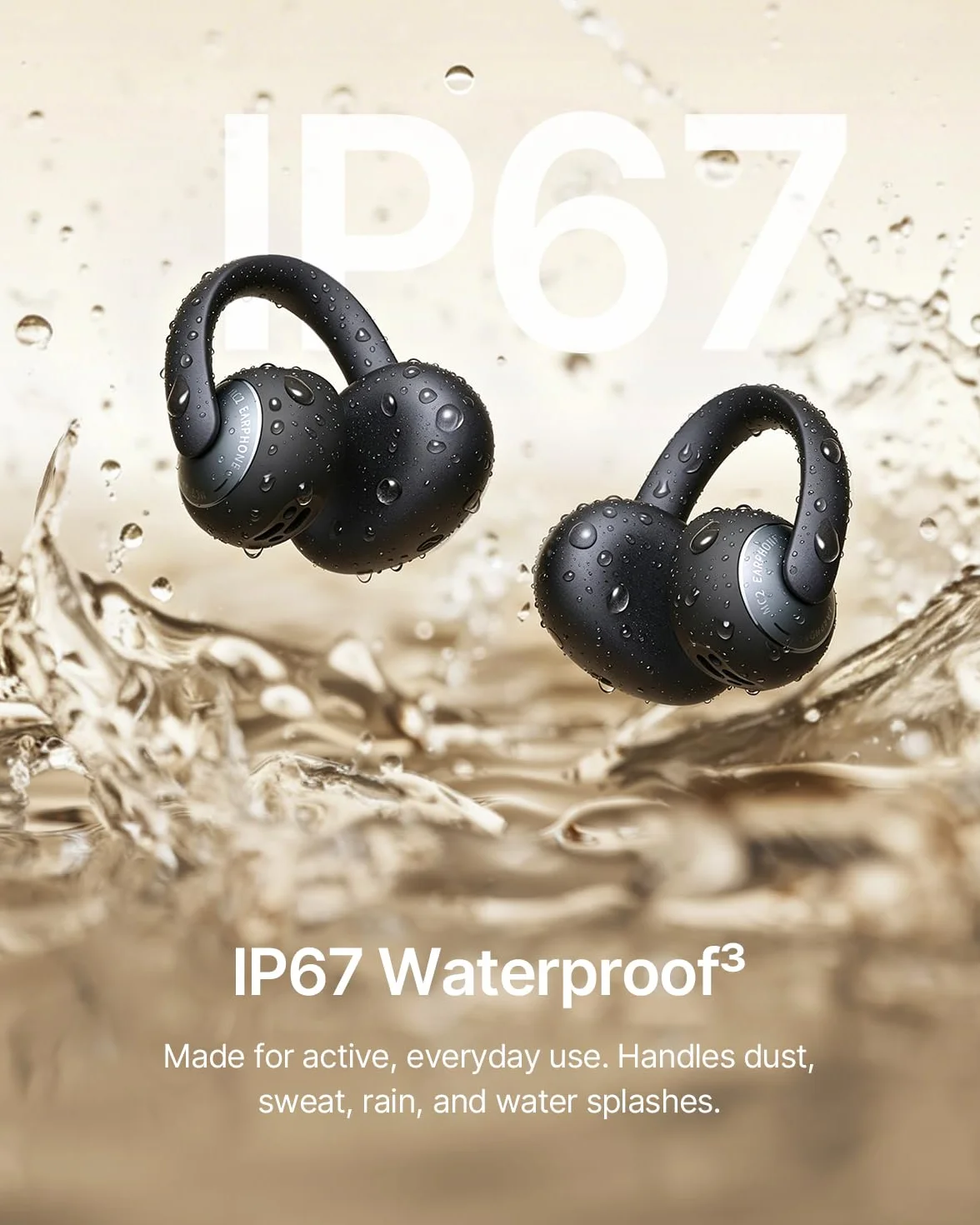Baseus MC2 otwarte słuchawki, słuchawki z klipsem z CloudComfort 2.0, Hi-Res Audio, LDAC, SuperBass 3.0, Bluetooth 6.0, 4 mikrofony AI, 55 godzin, IP67, lekkie 5,1 g