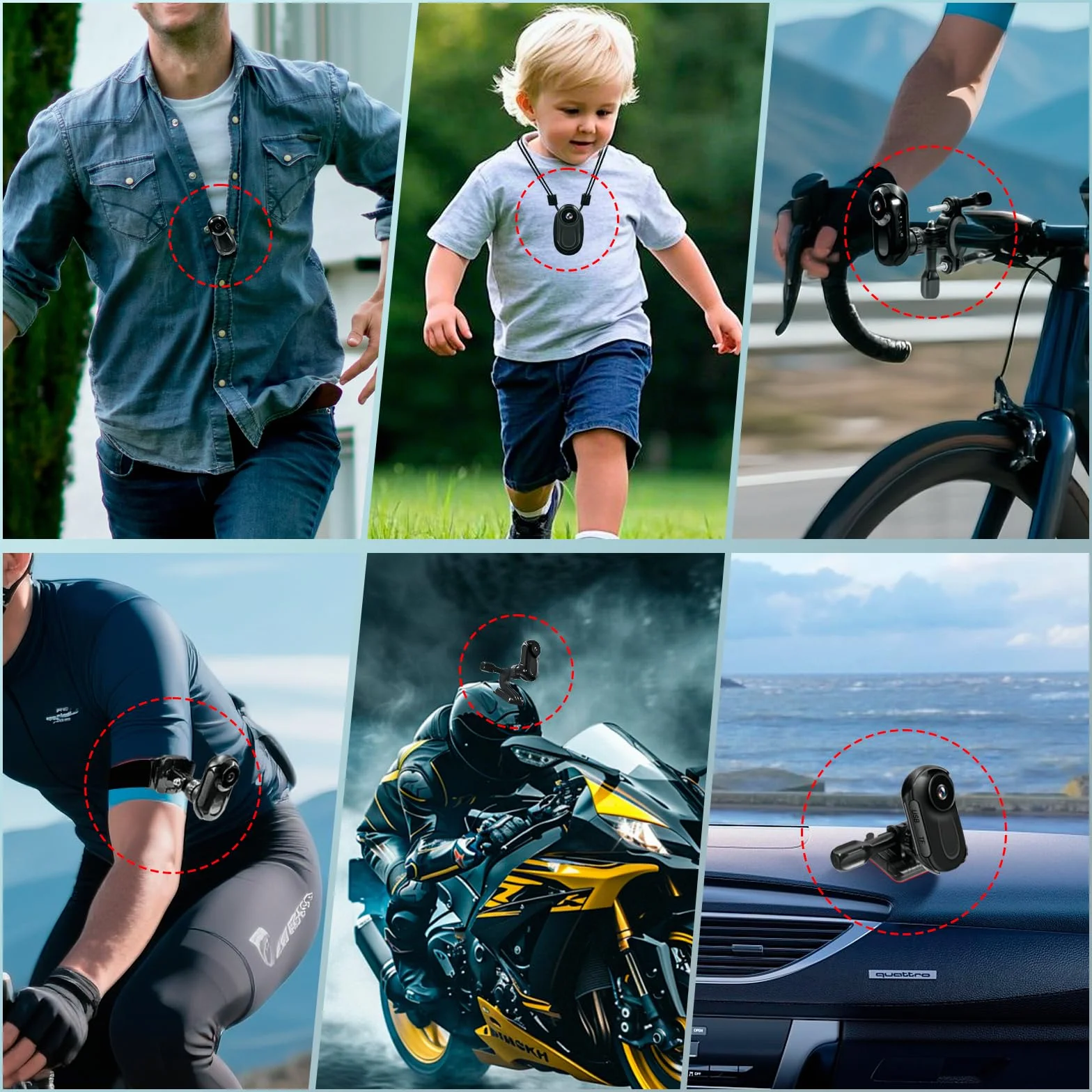 Kamera Sportowa, 1080P HD i Szeroki Kąt 120°, Noktowizor, Magnetyczne Montowanie i Ekran Kamery Moto. Idealna na sporty i aktywności na świeżym powietrzu