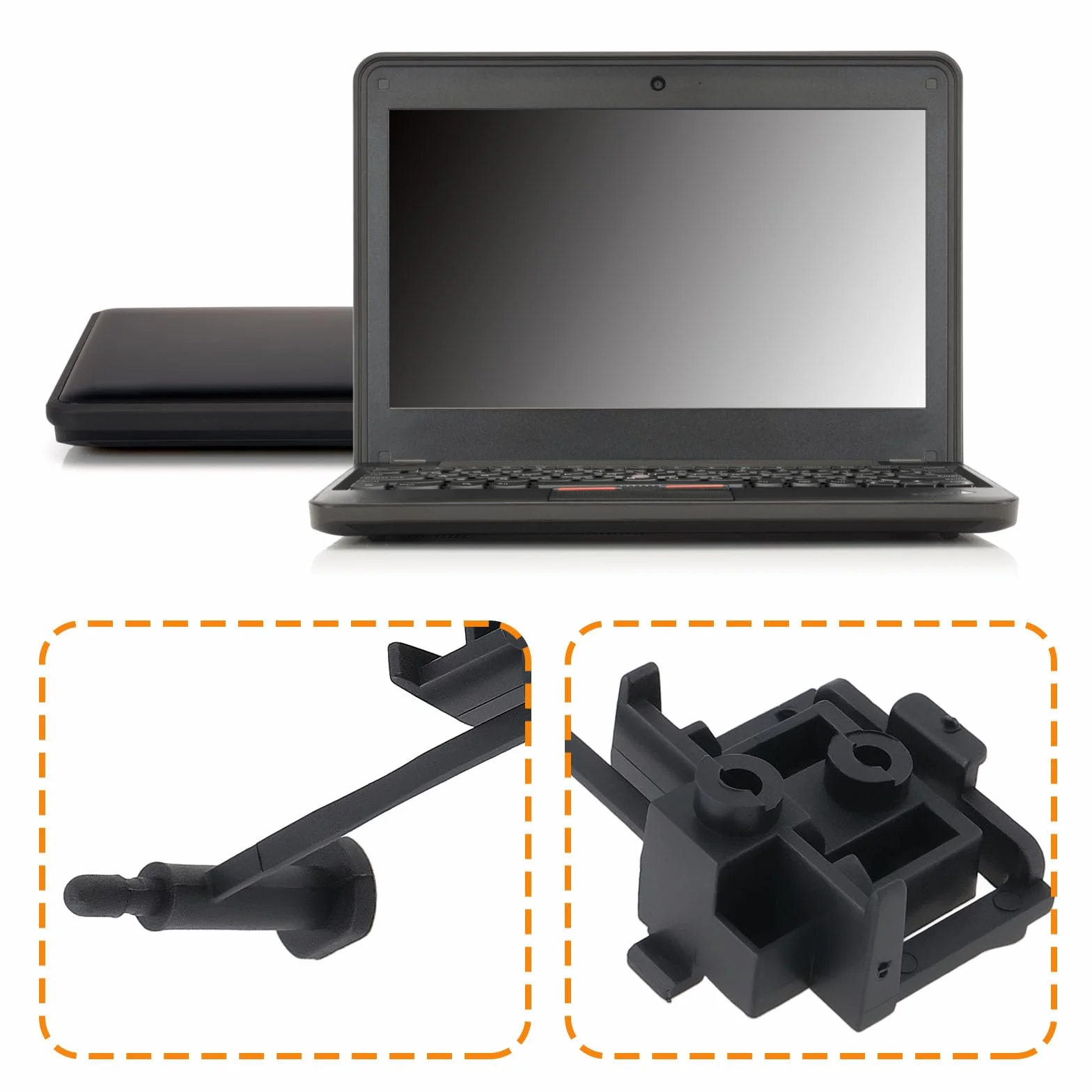 OTOTEC 2 szt. Wspornik dysku SSD M.2 2280 2242 części 4XF1C39743 kompatybilny z Lenovo ST50 P340 P350 P360 SFF czarny