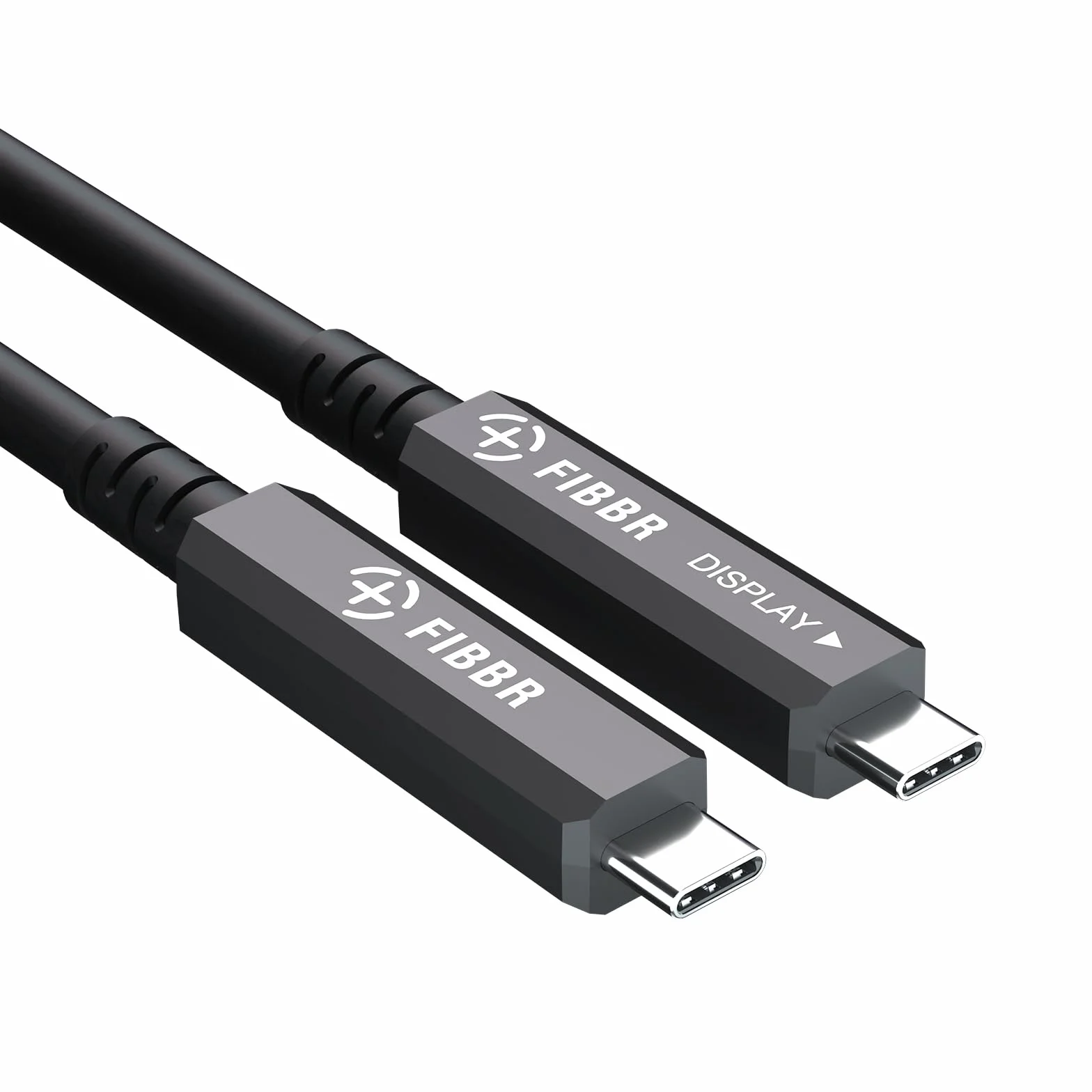 FIBBR 3 w 1 Funkcjonalny USB Kabel 15M, 10Gbps Włókno Optyczne USB C do USB C Kabel, 8K USB 3.2 Gen2 Kabel, 60W PD do Wideo Domowego, Okablowania Monitorowania, Systemu Wizji Maszynowej, HD Wideo