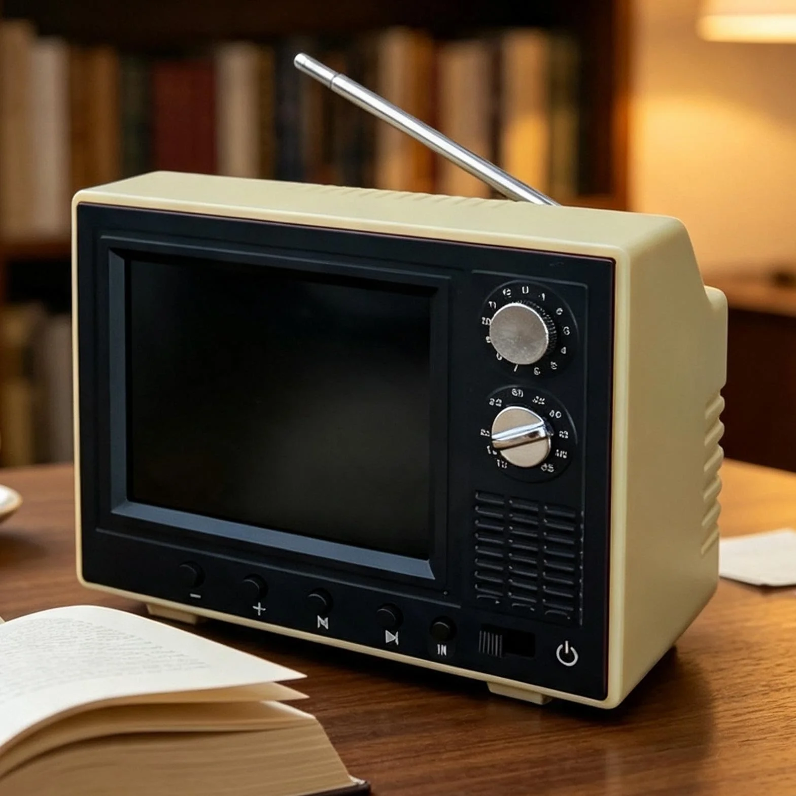 Kieszonkowy TV Małe Retro Zabawki Z Odtwarzaniem USB | Obsługa Słuchawek Telewizor Kieszonkowy Do Domu Salonu Sypialni Biura Akademika Przedpokoju Szafki Biurka Domku Dla Lalek