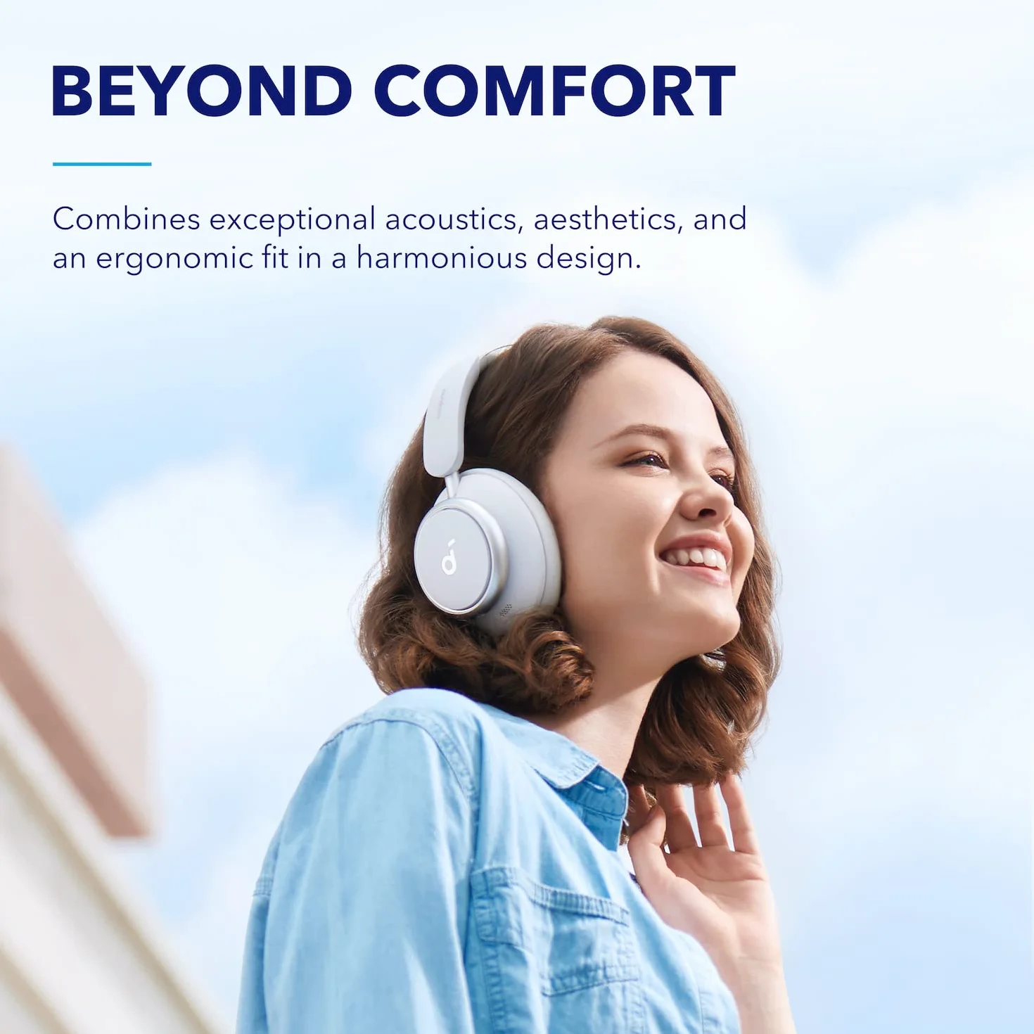 Soundcore Space Q45 (odnowiony) by Anker słuchawki z adaptacyjną redukcją szumów do 98%, 50 godz. odtwarzania, aplikacją, szczegółowym dźwiękiem w wysokiej rozdzielczości, Bluetooth 5.3