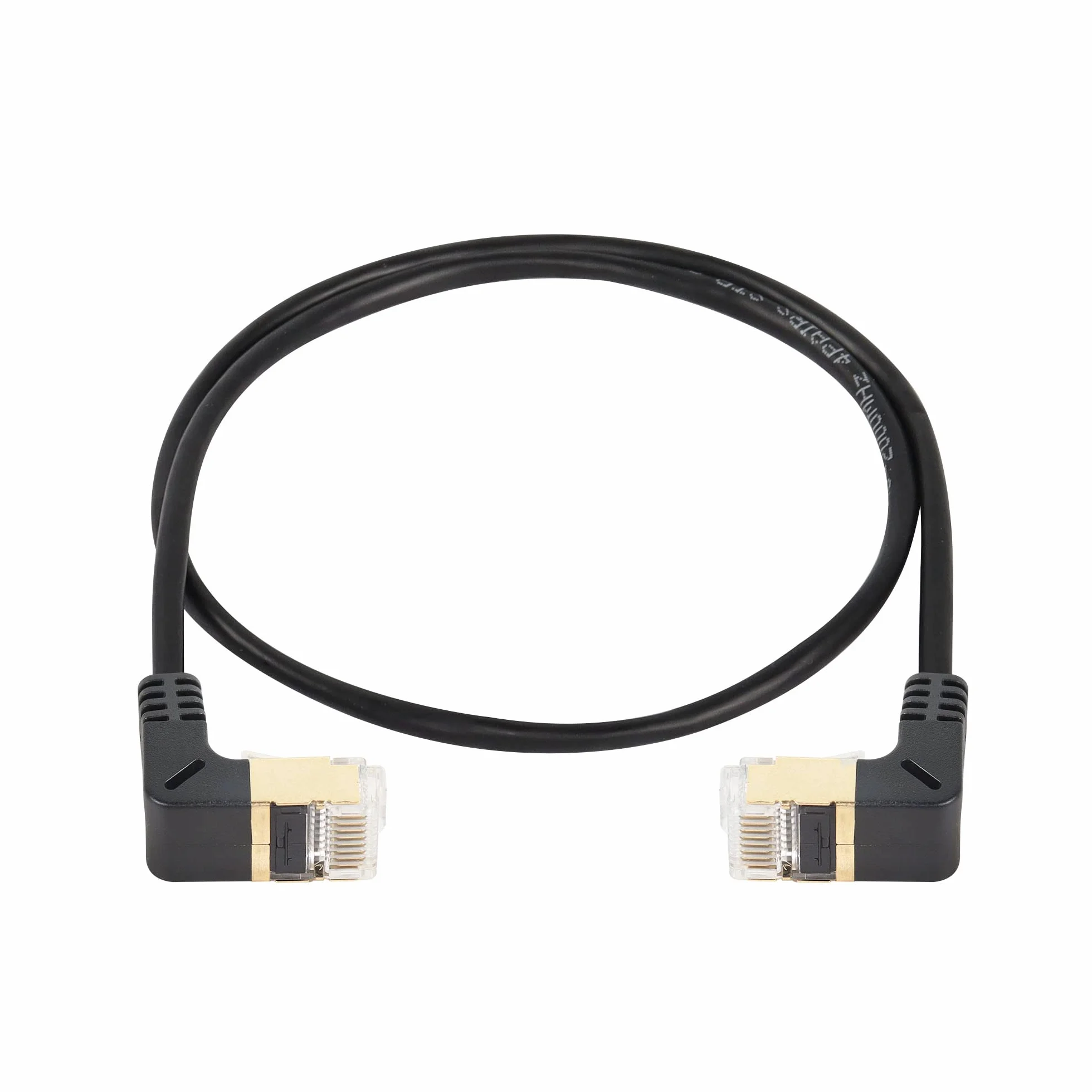SinLoon RJ45 Cat 8 męski na męski, 90 stopni, szybki kabel sieciowy 40 Gb/s, 2000 MHz do modemu routera (UP to up)