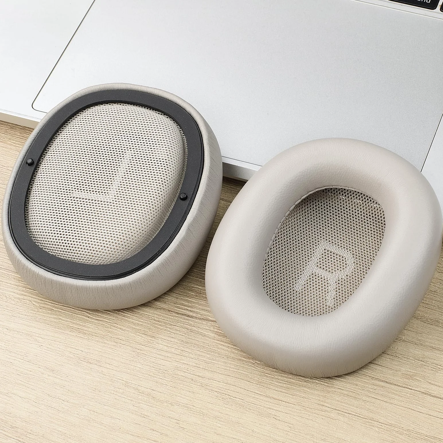 Defean Wymienne nauszniki ze skóry jagnięcej, kompatybilne z Bang & Olufsen Beoplay H100 Premium, bezprzewodowe słuchawki nauszne z aktywną redukcją szumów, klepsydra piaskowa