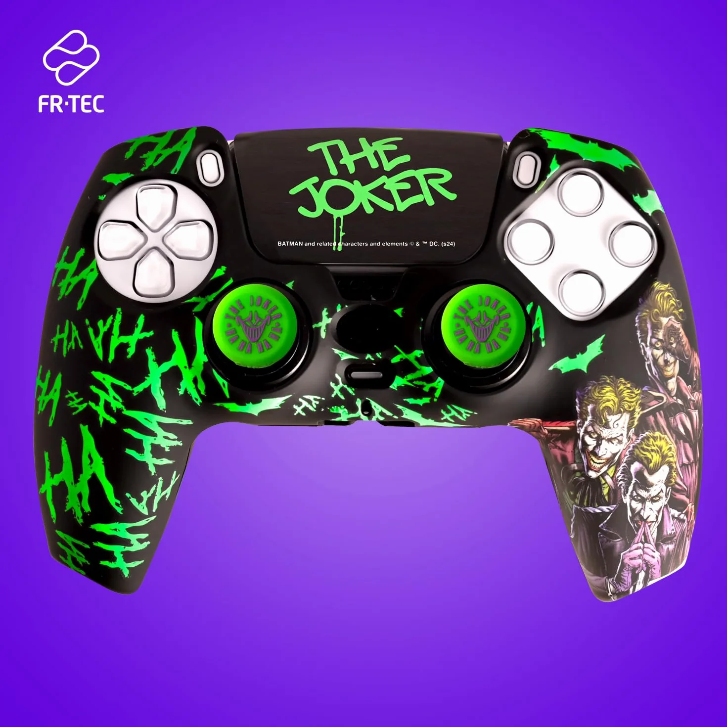 FRTEC Joker Combo Pack kontroler PS5, twarda obudowa + uchwyty + naklejka Touchpad do DualSense, PS5, oficjalna licencja