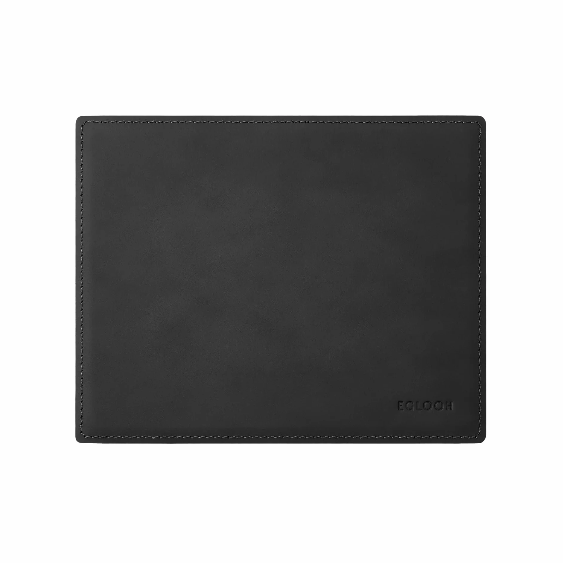 Eglooh - Mercurio - podkładka pod mysz ze skóry czarna cm 25x20 - podkładka pod mysz na biurko i do biura, ręcznie wykonane szwy i antypoślizgowa podłoga - Made in Italy