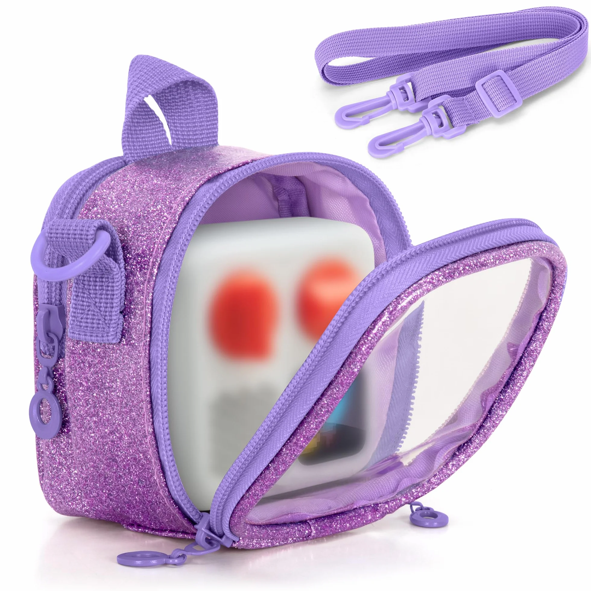 LoDrid Etui podróżne kompatybilne z Yoto Mini (edycja 2024), fioletowy, 3.8" x 2.7"
