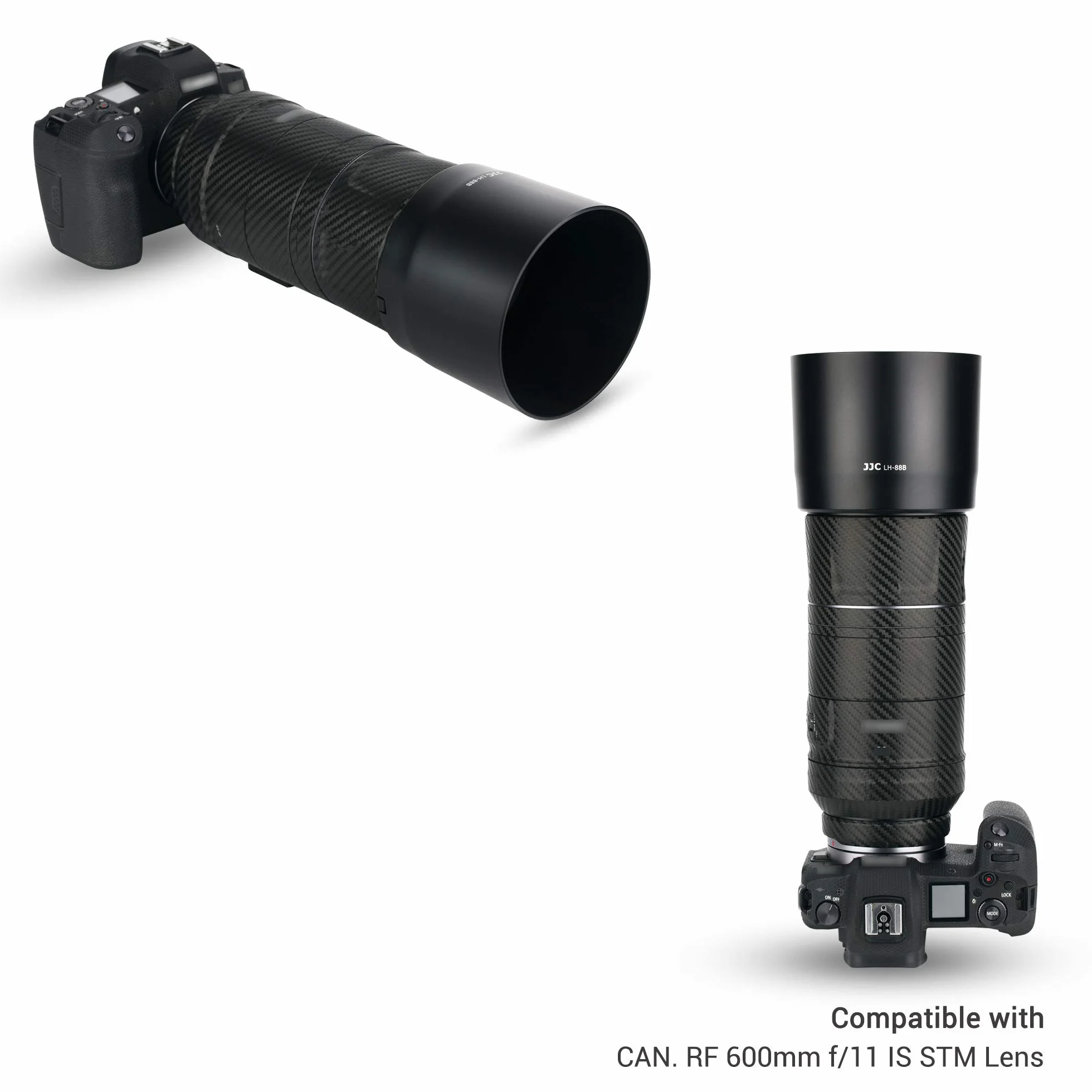 JJC Pokrywa obiektywu bagnetowego do Canon RF 600 mm f/11 IS STM obiektyw na aparacie Canon EOS R R5 R6 RP DSLR - zastępuje oprawę obiektywu Canon ET-88B DSLR aparat fotografia fotograficzna