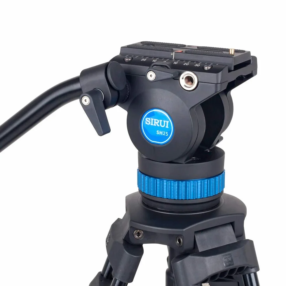 SIRUI Statyw wideo Tripod SH25, aluminiowy statyw wideo z głowicą i uchwytem, 190 cm, maks. obciążenie 10 kg, statyw podróżny do lustrzanek cyfrowych, kamkorderów, aparatów, kamer wideo