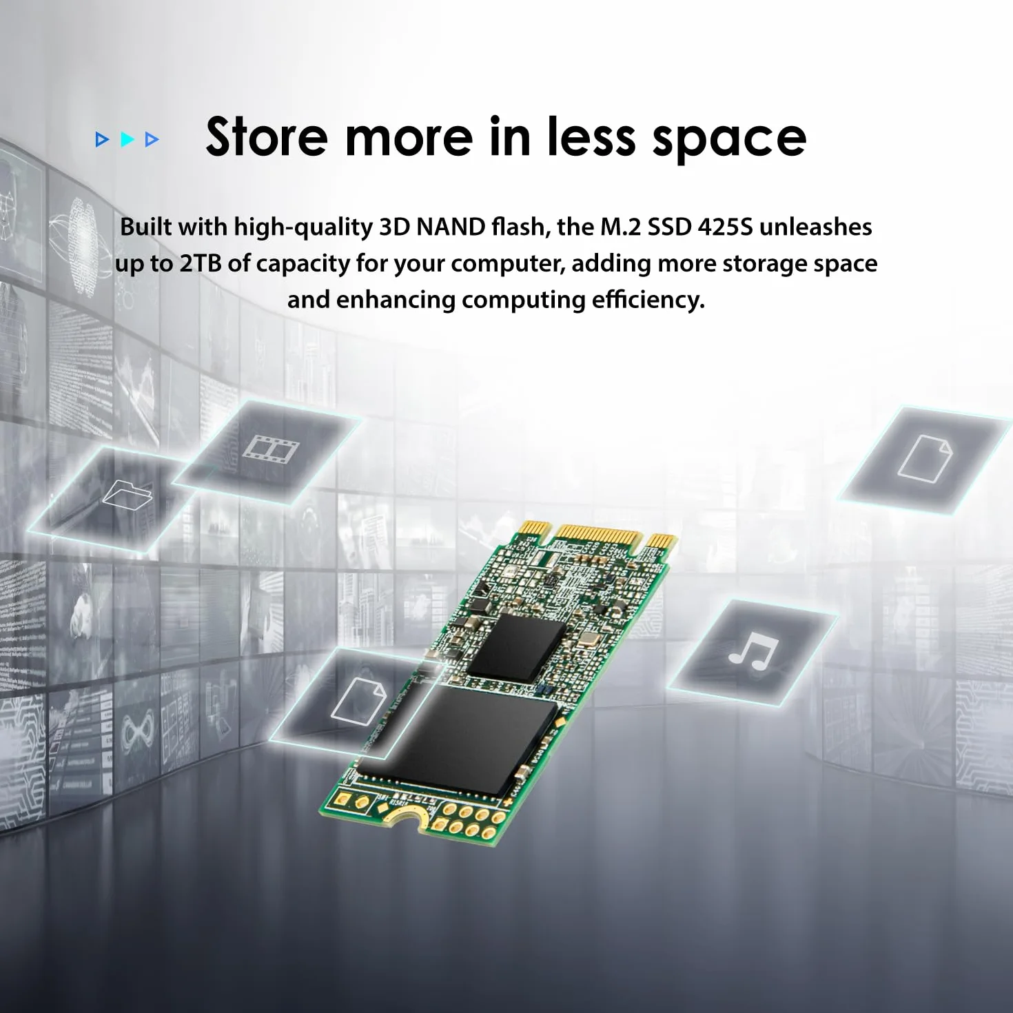 Transcend 2TB SATA III 6 Gb/s MTS425S 42 mm M.2 SSD (TS2TMTS425S)