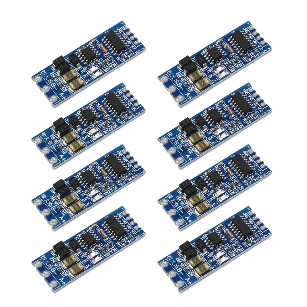 GERUI 8-częściowy moduł TTL do RS485 konwerter poziomu 3,3 V/5 V UART port szeregowy