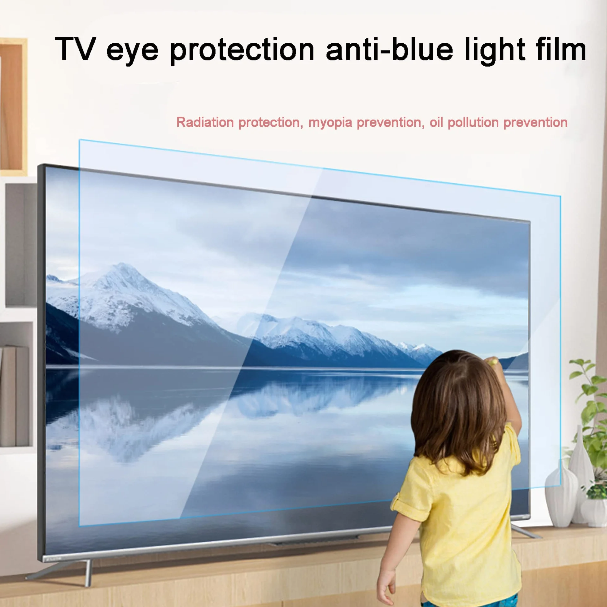 matowa folia ochronna, Folia ochronna na ekran telewizora LCD LED 4K OLED QLED HDTV o przekątnej 32-75 cali(55in 1211x682mm)