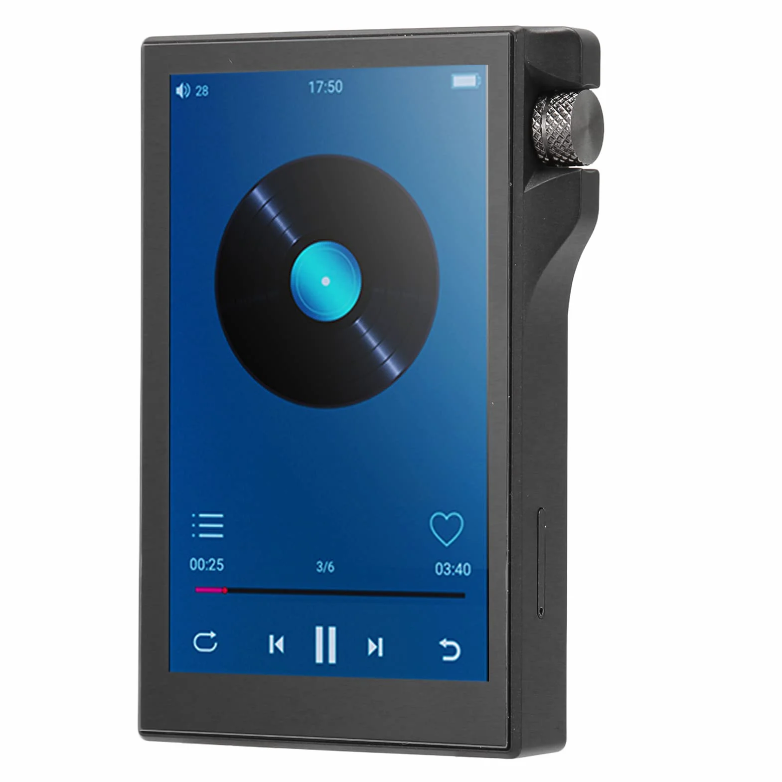 Odtwarzacz MP3 z Bluetooth, Q8 4,0-calowy w Pełni Dotykowy Ekran Odtwarzacz MP3 MP4 dla Androida 9.0, 16G 3800mAh Bezstratny Odtwarzacz Muzyczny HIFi z Głośnikiem, do 256 GB z (Czarny)