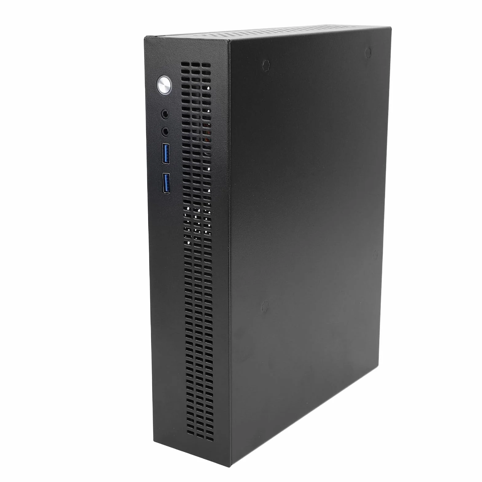 Generic Obudowa Komputera ITX Profesjonalna, Kompaktowa Obudowa z Pełnej Płyty Stalowej na Akcesoria do Komputerów Stacjonarnych, Doskonałe Odprowadzanie Ciepła, Porty USB 3.0 i Obsługa Dysków SSD