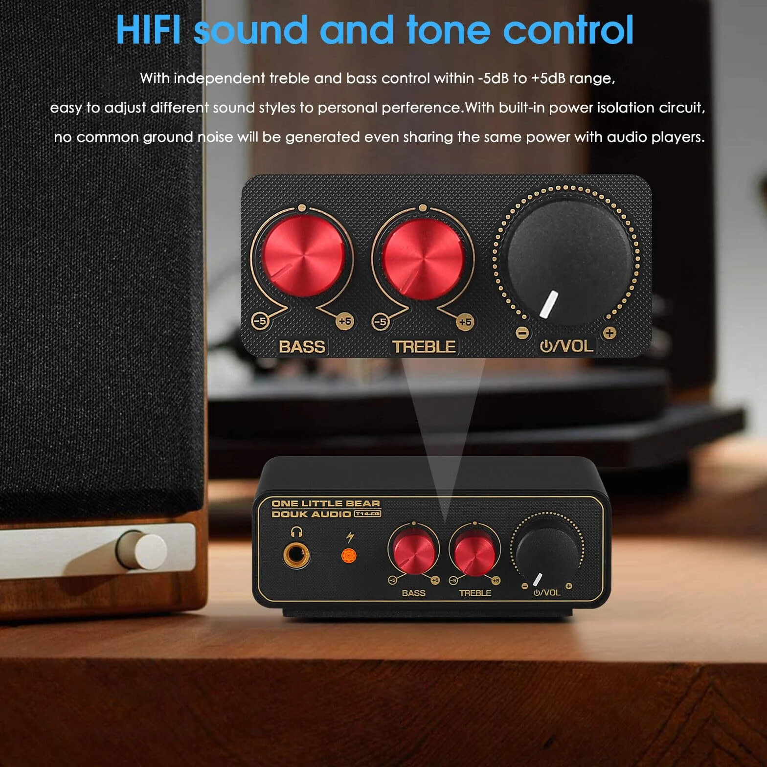 HiFi MM/MC RIAA gramofon przedwzmacniacz phono LP Vinyl płyta przenośna przedwzmacniacz słuchawkowy (T14-EQ)