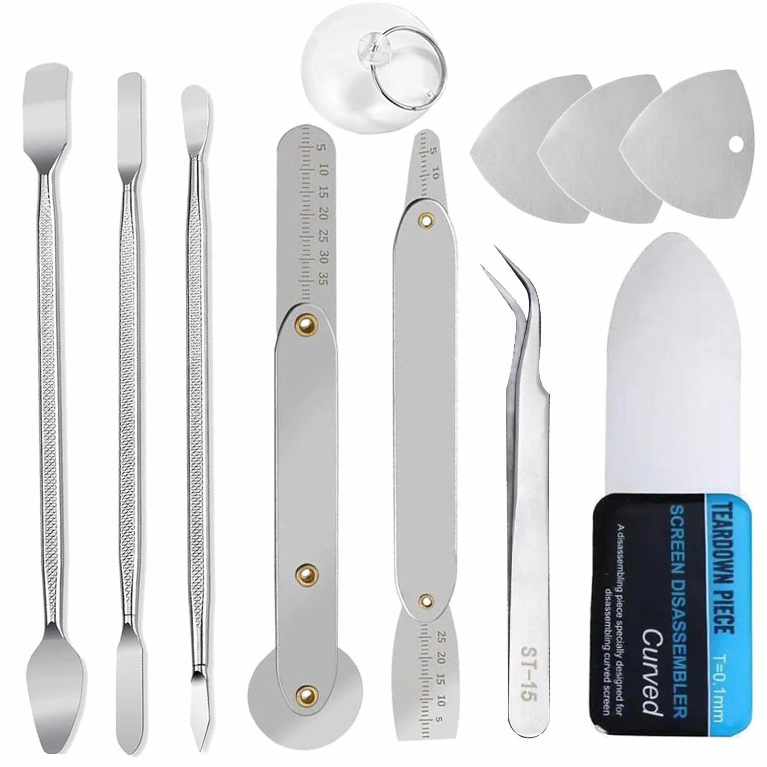 11 szt. Zestaw narzędzi naprawczych Pry Tool Kit Narzędzie do otwierania, Ultracienkie podważanie, Narzędzie do otwierania do iPhone'a, laptopa, iPada, MacBooka, tabletu, komputera, zegarka, naprawy