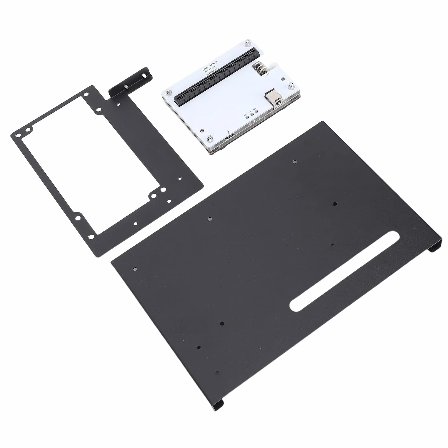 PUSOKEI PCIE GPU Dock Station, Zewnętrzna Karta Graficzna dla 3 4, USB4.0, z 1M Kablem Danych, Wspornikiem ATX, Gniazdem PCIE 16x, Obsługuje serię A MD RX