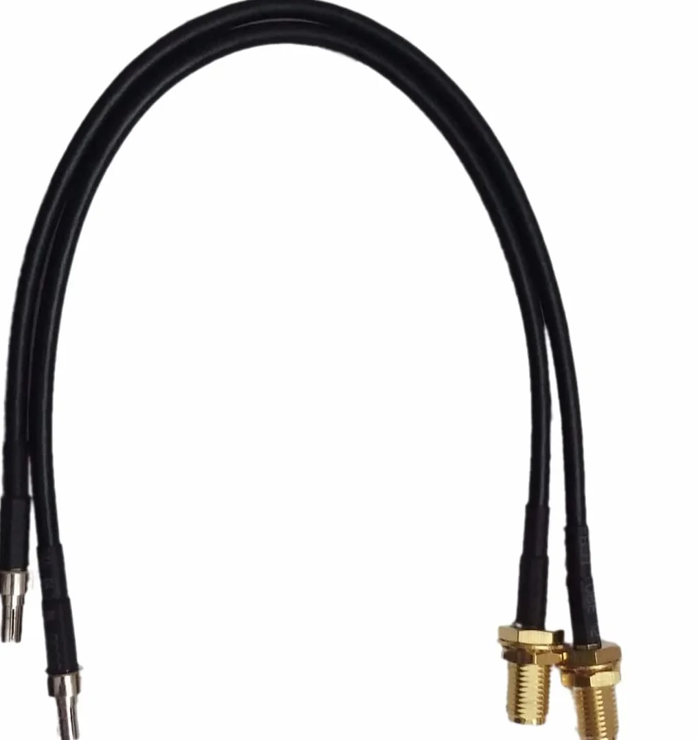 Low Cost Mobile ADPTS9MSMAF Adapter TS9 Męski na SMA Żeński, 20 cm, Czarny