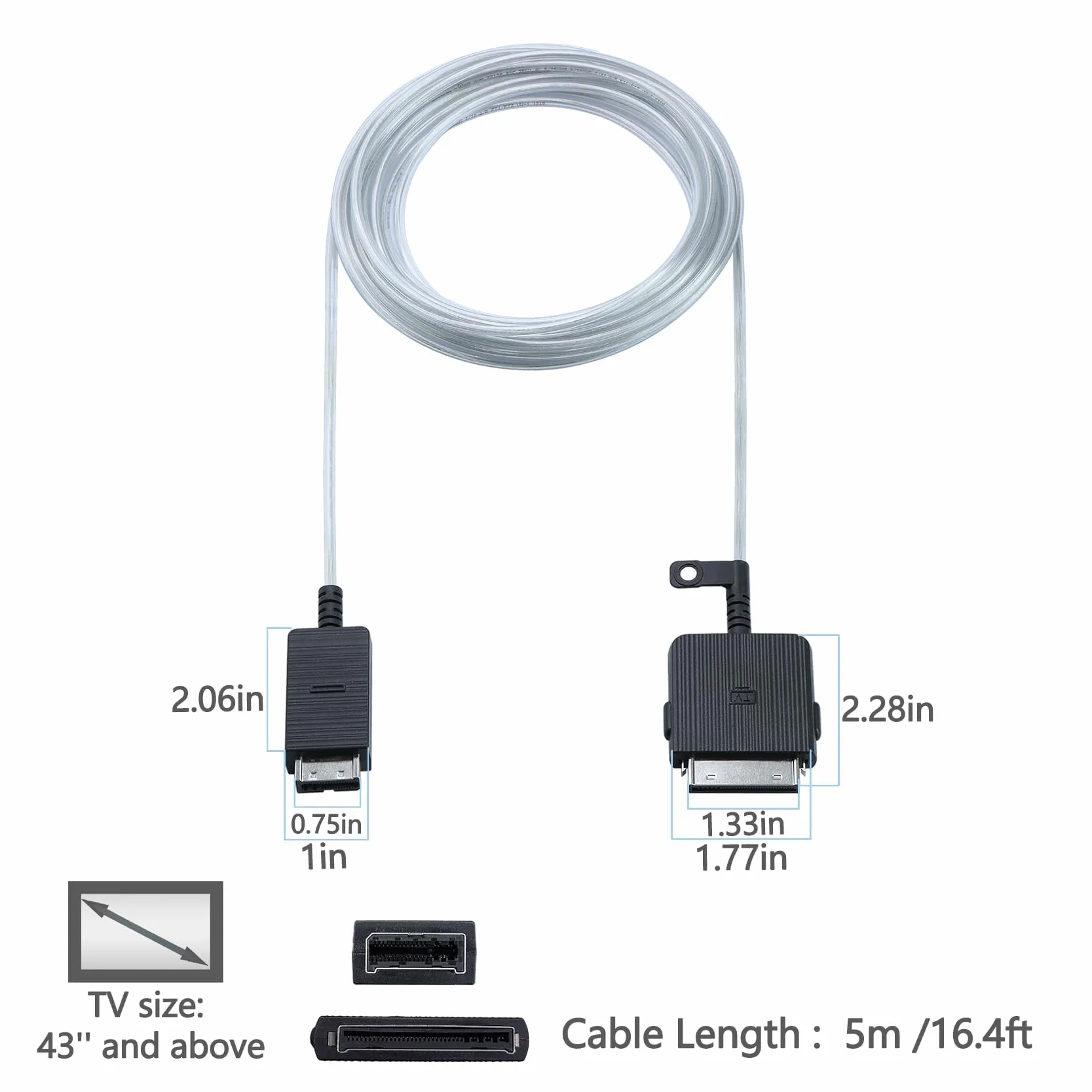 Do ramki QLED 4K Smart TV One Invisible Connect Cable QLED One Invisible Connect Cable BN39-02470A do telewizora QN65LS03RAFXZA QN65LS03C
