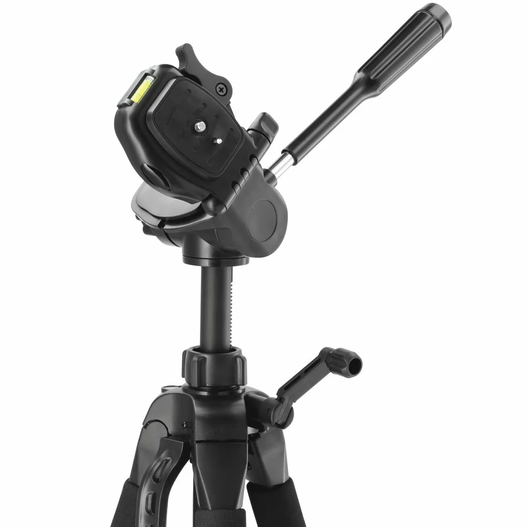 Hama Action 170 Statyw do aparatu 3D o wysokości 62-170 cm, statyw fotograficzny z uchwytem na telefon komórkowy i uchwytem na tablet, statyw z głowicą 3-kierunkową, statyw do lustrzanki z torbą