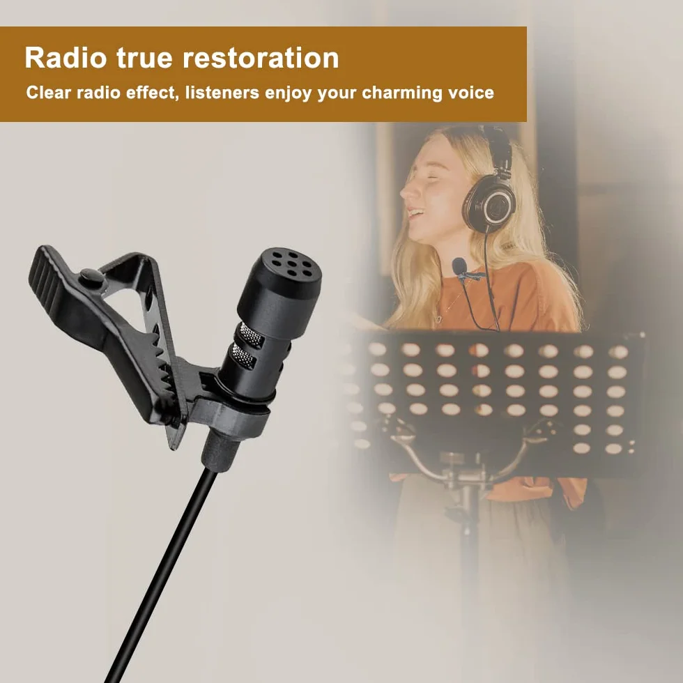 Mikrofon USB, 2M Lavalier USB Plug & Play Wielokierunkowy Kondensator klapy Koszula Szyja Klip mikrofonowy do komputera, Komputer, Mac, Youtube, Skype, nagrywanie, podcasting, Gaming