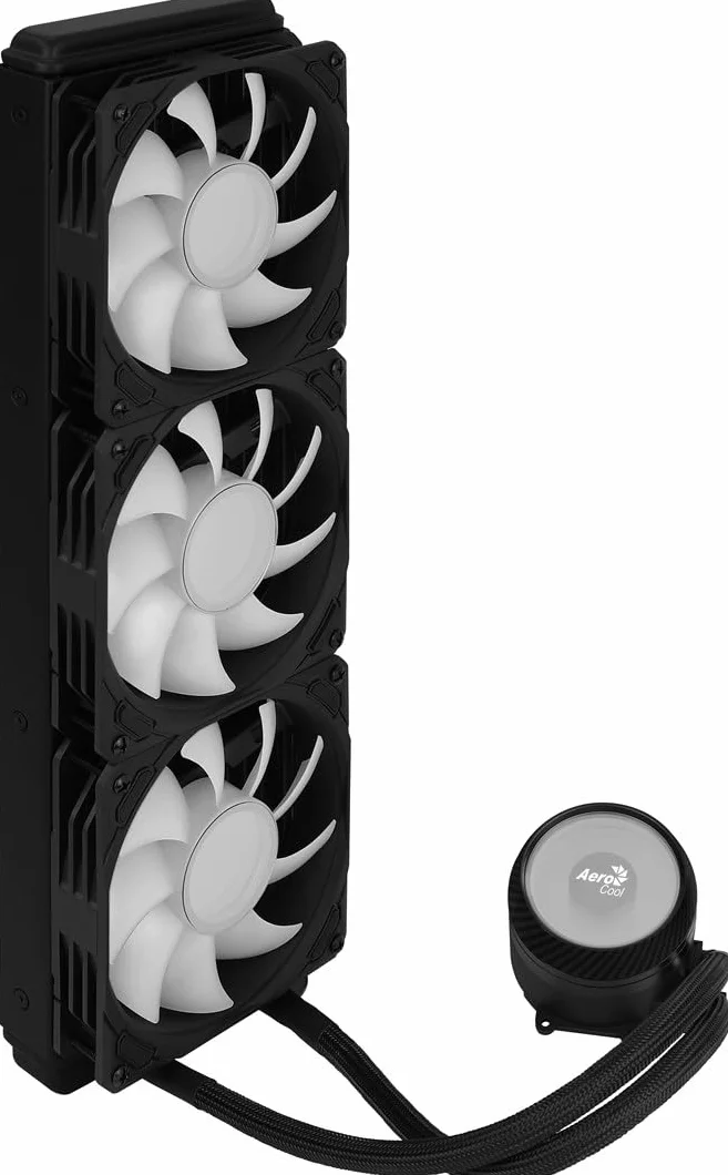 Aerocool MIRAGEL360, Chłodzenie Cieczą CPU, 3 Wentylatory ARGB 12cm, TDP 550W, Czarny