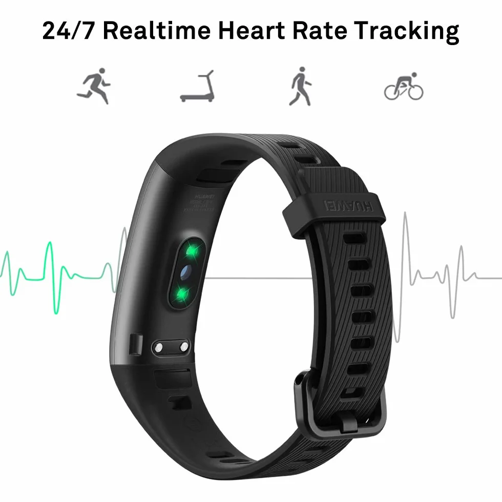 Huawei Band 3 Pro Opaska Sportowa, Czarny, 0,95:
