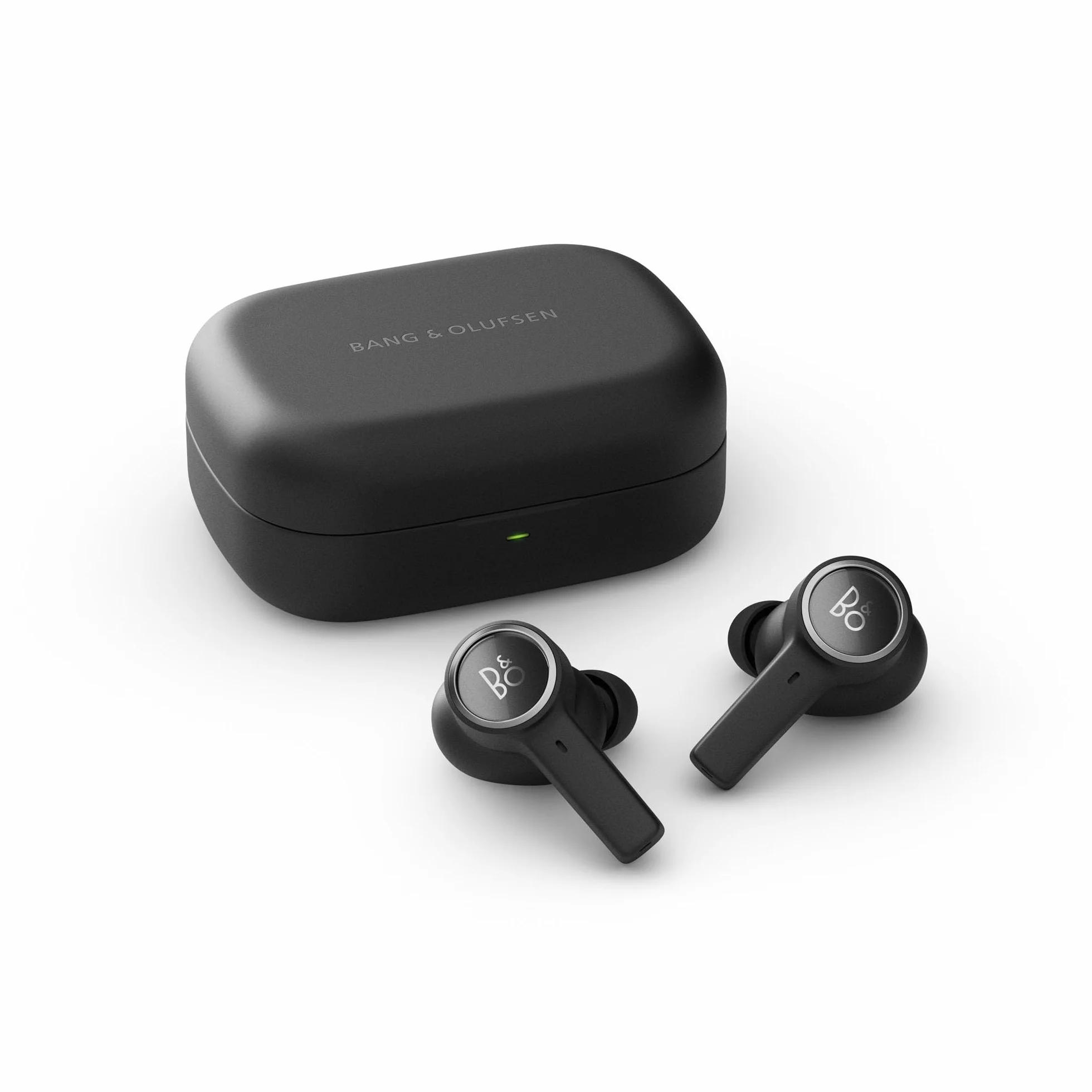 Bang & Olufsen Beoplay EX Bezprzewodowe słuchawki douszne z redukcją szumów (ANC), wodoodporne słuchawki z bluetooth, 28 godzin pracy akumulatora, sportowe i robocze słuchawki z etui ładującym - Black