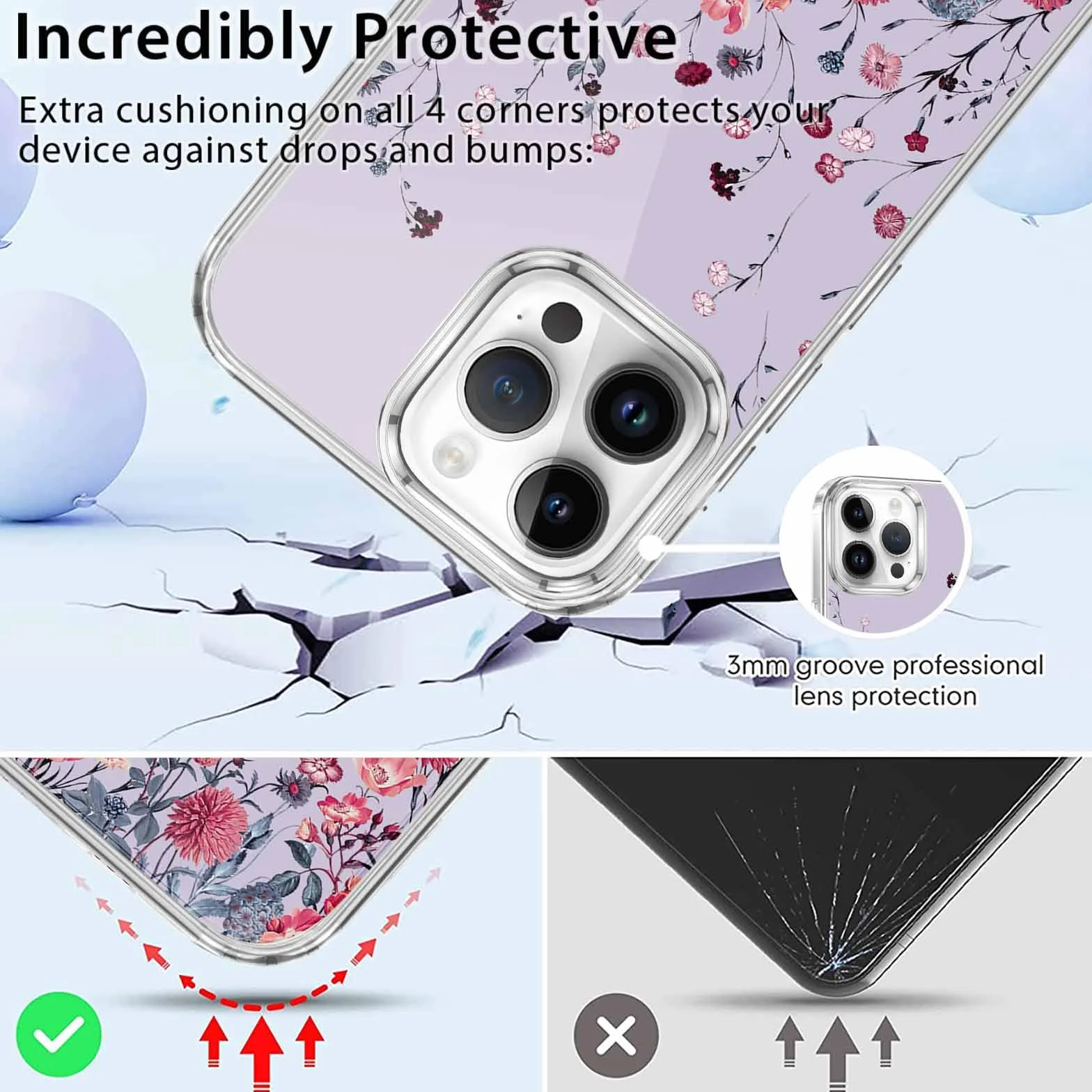 Yoedge Magnetyczne etui ze smyczą do iPhone'a 16 Pro 6,3 cala kompatybilne z MagSafe, etui ze sznurkiem naszyjnik pasek na ramię, przezroczysty TPU silikonowy odporny na wstrząsy futerał z