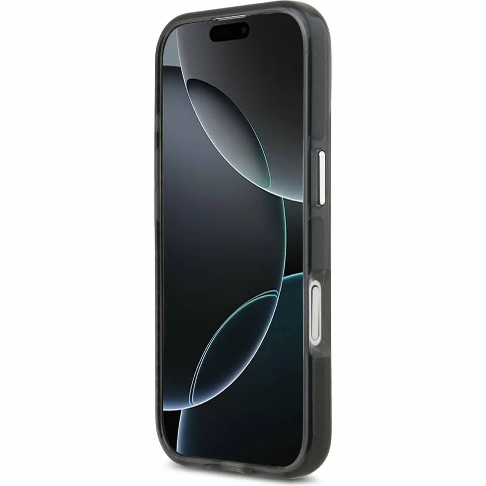 CG MOBILE Lacoste Shockproof przezroczyste etui kompatybilne z MagSafe do iPhone 17 x (szare)