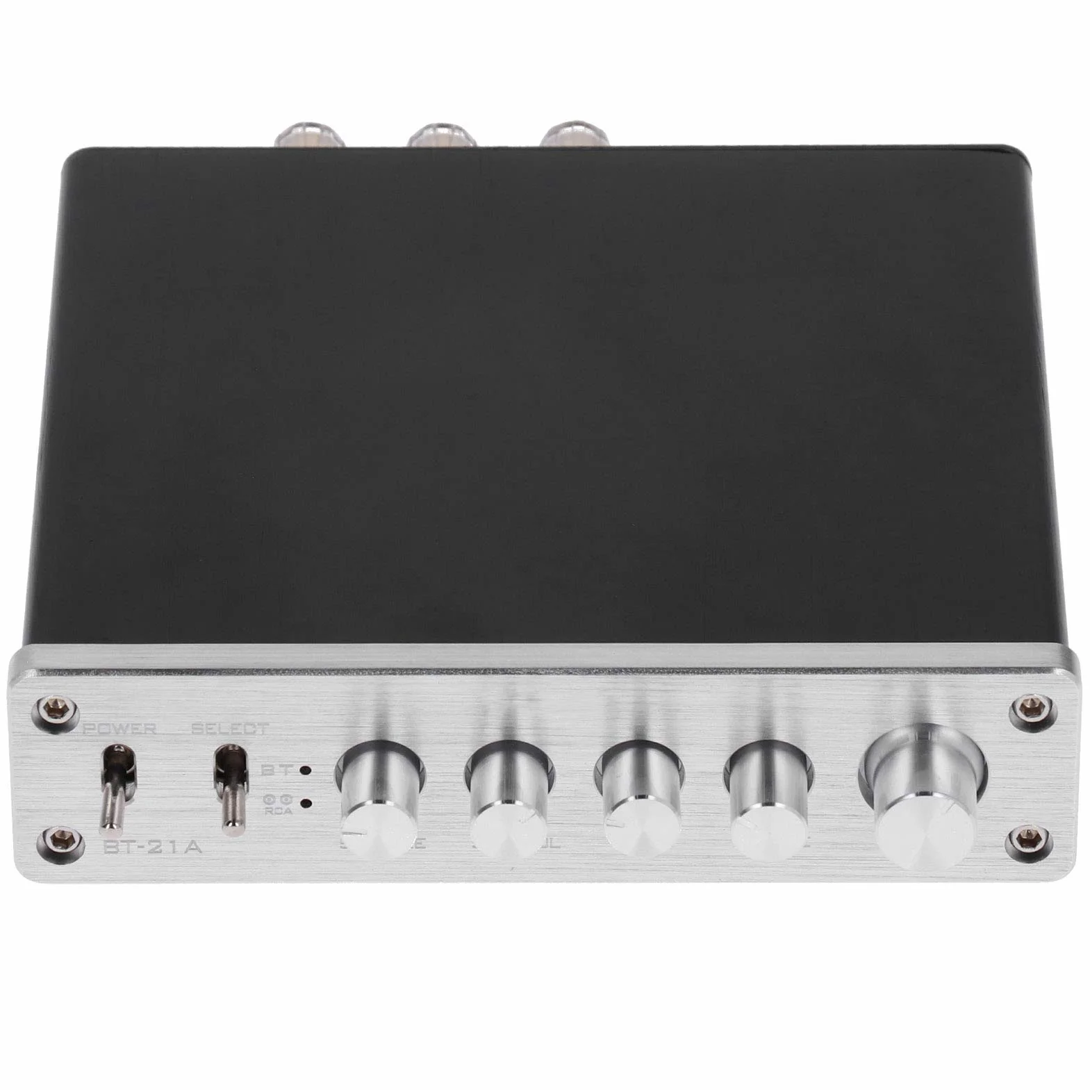 FTVOGUE Wzmacniacz Cyfrowy Wzmacniacz Audio Stereo ze Stopu Aluminium 100 W DC 12 V do 24 V 20 Hz do 20 KHz 4 8 Omów z anteną Domowego Systemu Odtwarzaczy Muzycznych