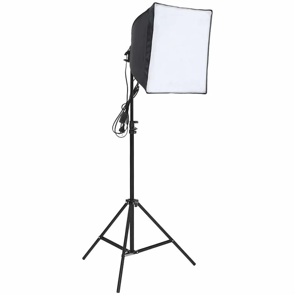 Zestaw oświetlenia studia fotograficznego ze statywem i softboxem do fotografii portretowej i produktowej, ściemniane diody LED, trwały statyw aluminiowy, softboxy 40 x 40 cm, idealny do