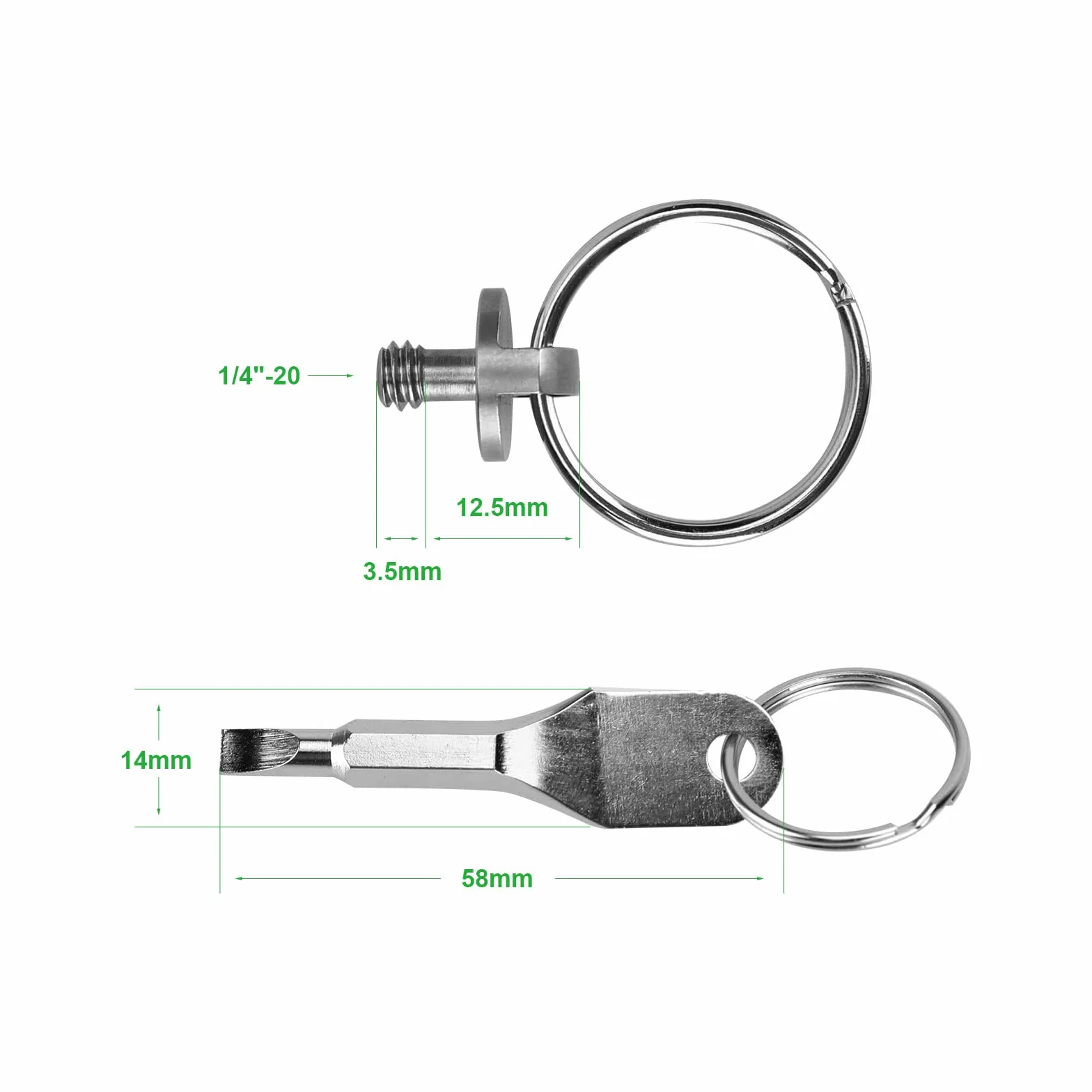Adapter śrubowy do klatki aparatu z zestawem śrub 1/4"-20 i 3/8-16, do statywu, akcesoria (8 sztuk)