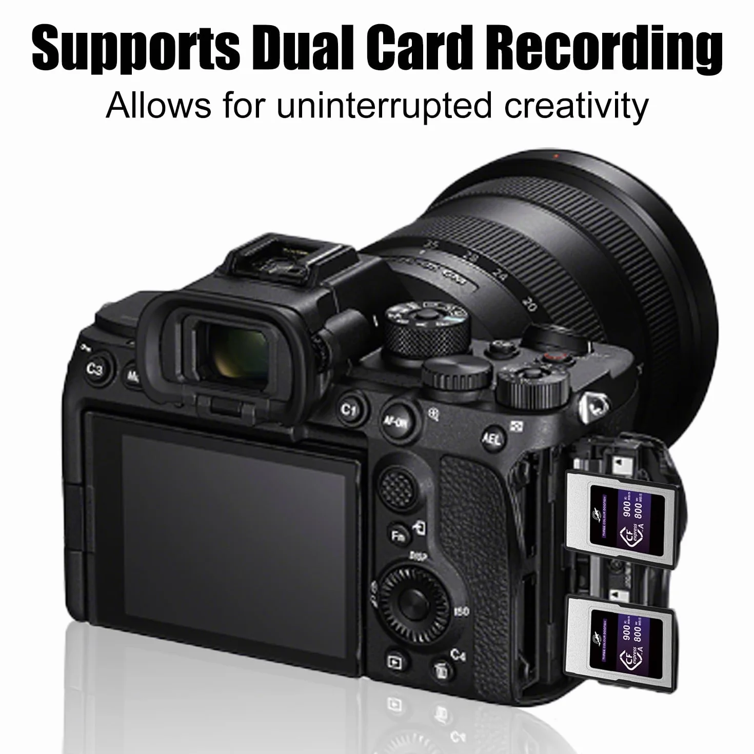 Dogfish 256 GB CFexpress typ A Card, odczyt do 900 MB/s, karta pamięci CF Express Typ A do kamer Sony Alpha/FX nagrywanie 4K 8K i szybkie zdjęcia ciągłe