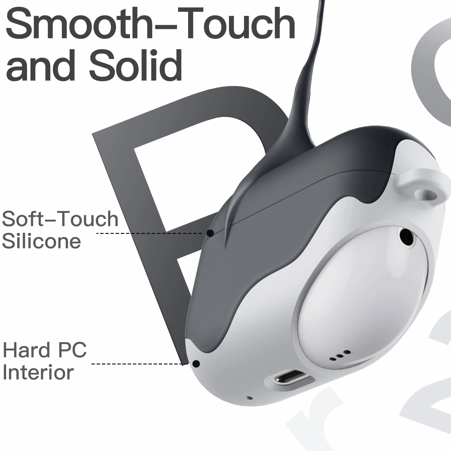 JETech Silikonowe Etui Osłona dla AirPods Pro 2. Gen 1. Gen 2023 2022 2019 z Brelokiem, Twardym PC, Odporna na Wstrząsy Skórzana Skorupa, Widoczną Przedni Diodą LED Czarny