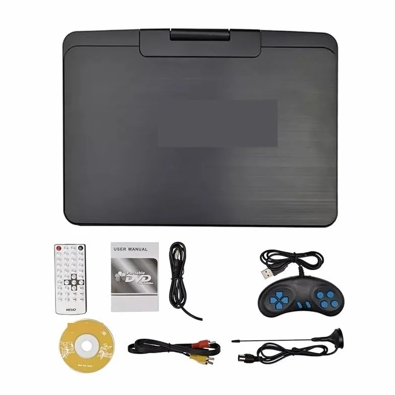 Przenośny odtwarzacz DVD, Odtwarzacz DVD 13-calowy przenośny przenośny cyfrowy odtwarzacz multimedialny HD TV EVD Radio Karta SD U Disk,for Home,Car
