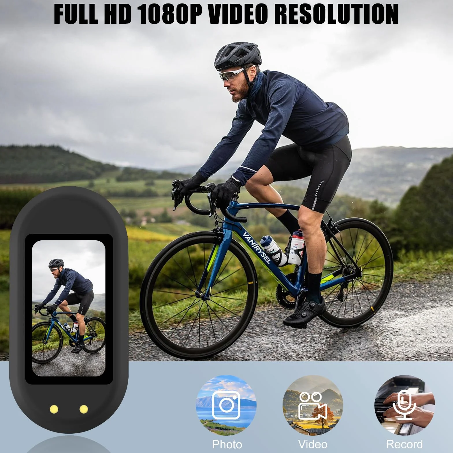 Mini Action Cam, 64 GB przenośna kamera sportowa i magnetyczna ładowarka z baterią 1150 mAh, mała kamera 1080p z wielofunkcyjnymi akcesoriami do prezentów, vlogów, podróży, aktywności na
