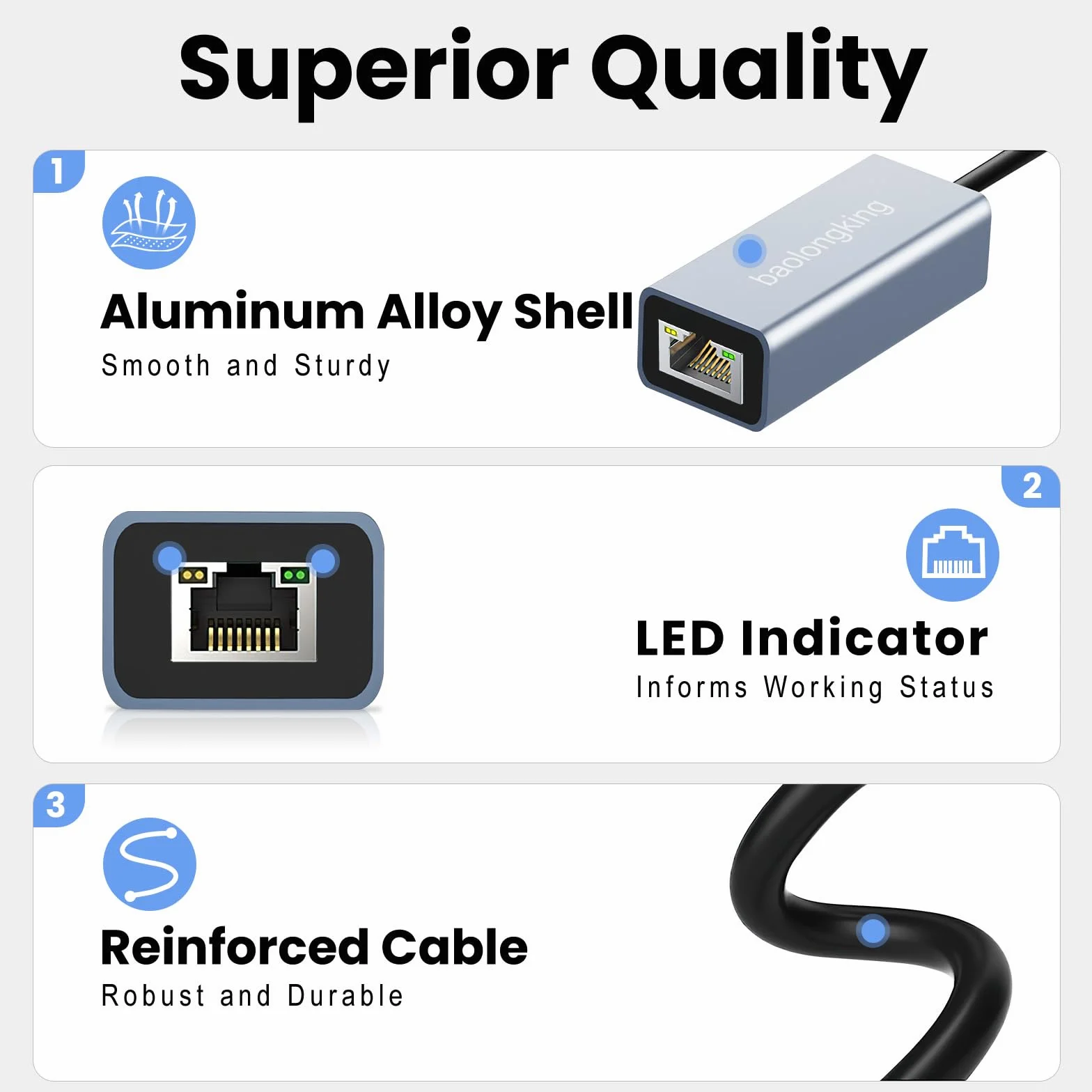 Adapter sieciowy USB-C Ethernet 1000 Mb/s USB 3.0 10/100/1000 Mb/s