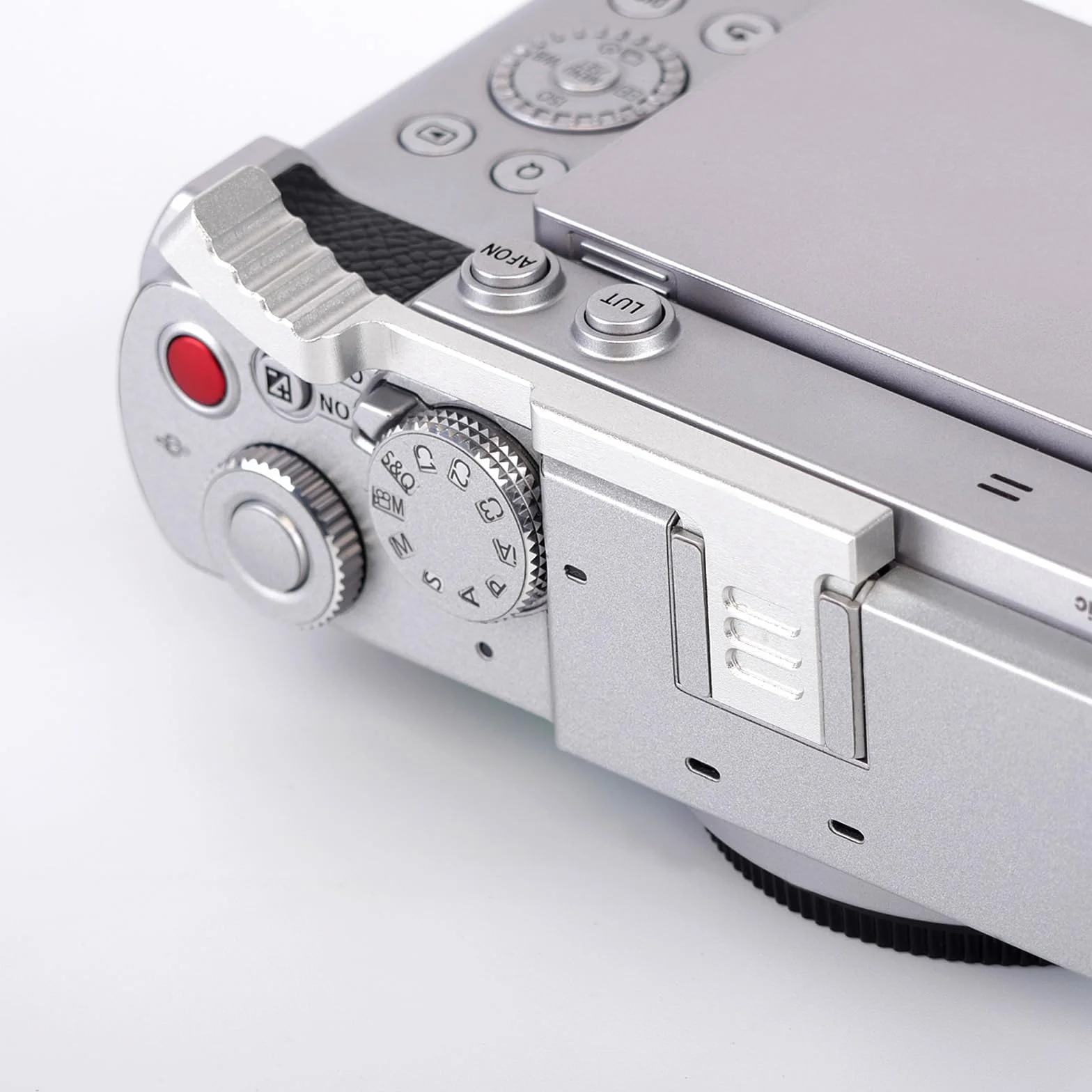 Uchwyt na kciuk do Panasonic LUMIX S9, podpórka pod kciuk z antypoślizgowym wzorem, zwiększona stabilność i komfort dla lepszego fotografowania (srebrny)