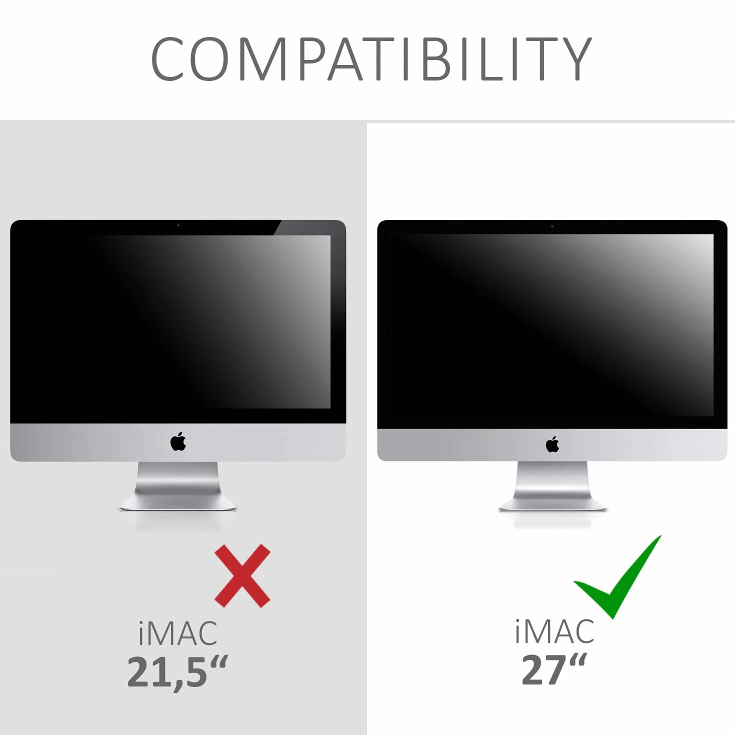 kwmobile Osłona monitora kompatybilna z Apple iMac 68.6 cm / iMac Pro 68.6 cm - osłona przeciwpyłowa ekranu komputera - czarna