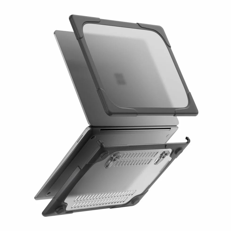 Generic etui kompatybilne z Microsoft Surface Laptop4 34.3 cm 2021 Model: 1958 (kolor: jasnoniebieski) odporna na wstrząsy twarda silikonowa klapka przednia i tylna obudowa