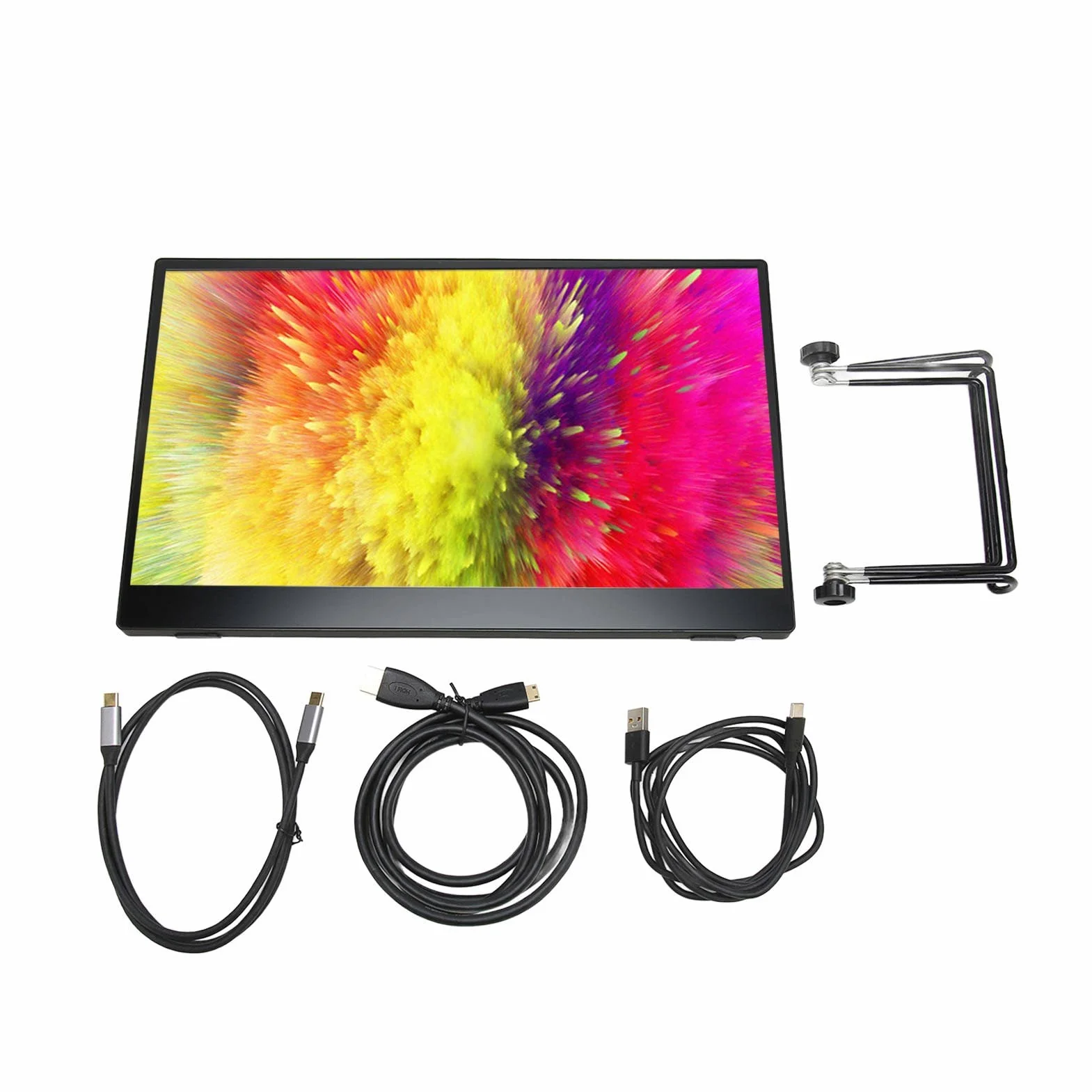 Przenośny monitor, 15,6" 16:9 Ultra cienki przenośny monitor laptopa FHD 1080P IPS zewnętrzny wyświetlacz, do laptopa, komputera, telefonu, konsoli do gier, z HDMI