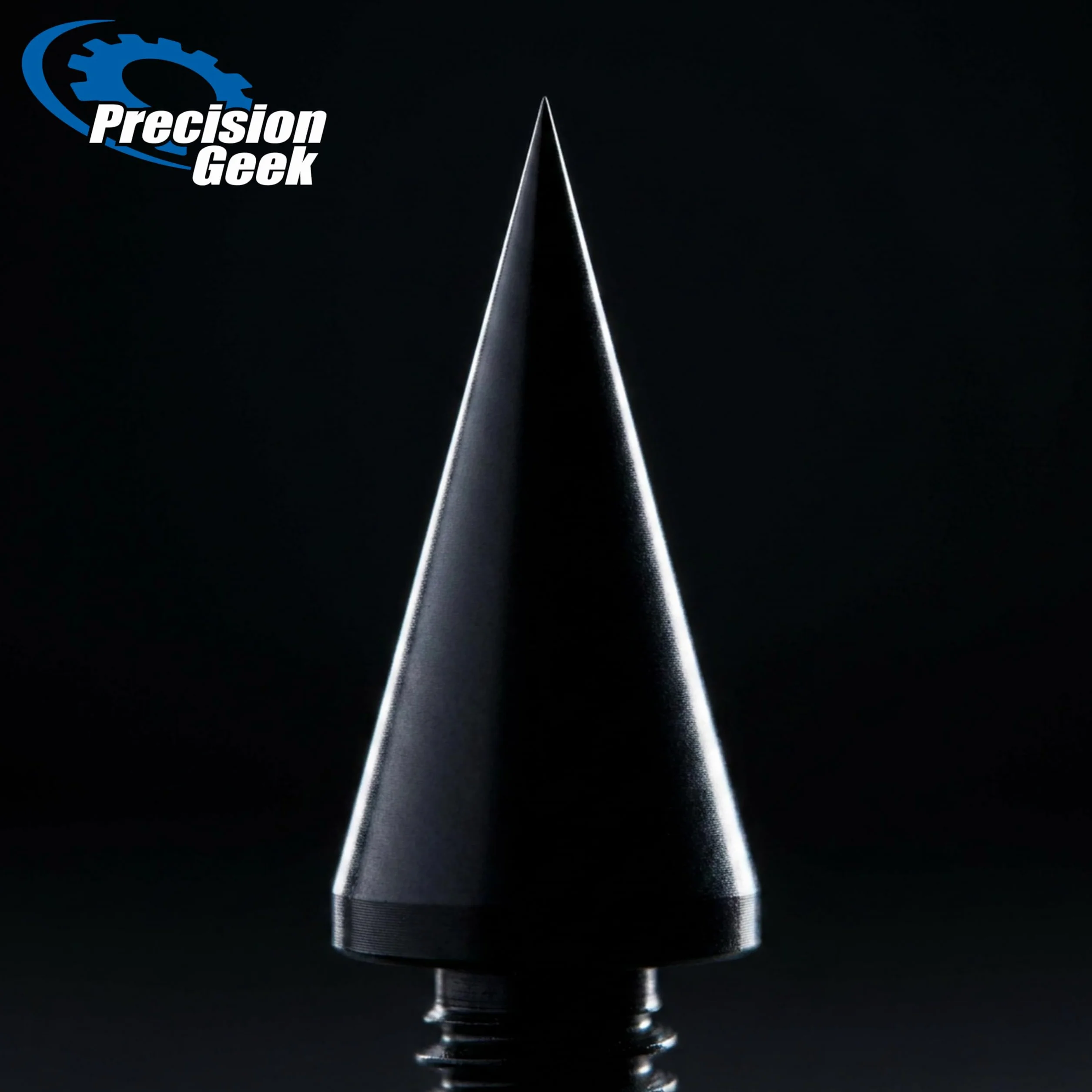 PrecisionGeek - Kolce Głośnikowe M6 x 10mm L-20mm, Aluminium Czarne (4 sztuki)