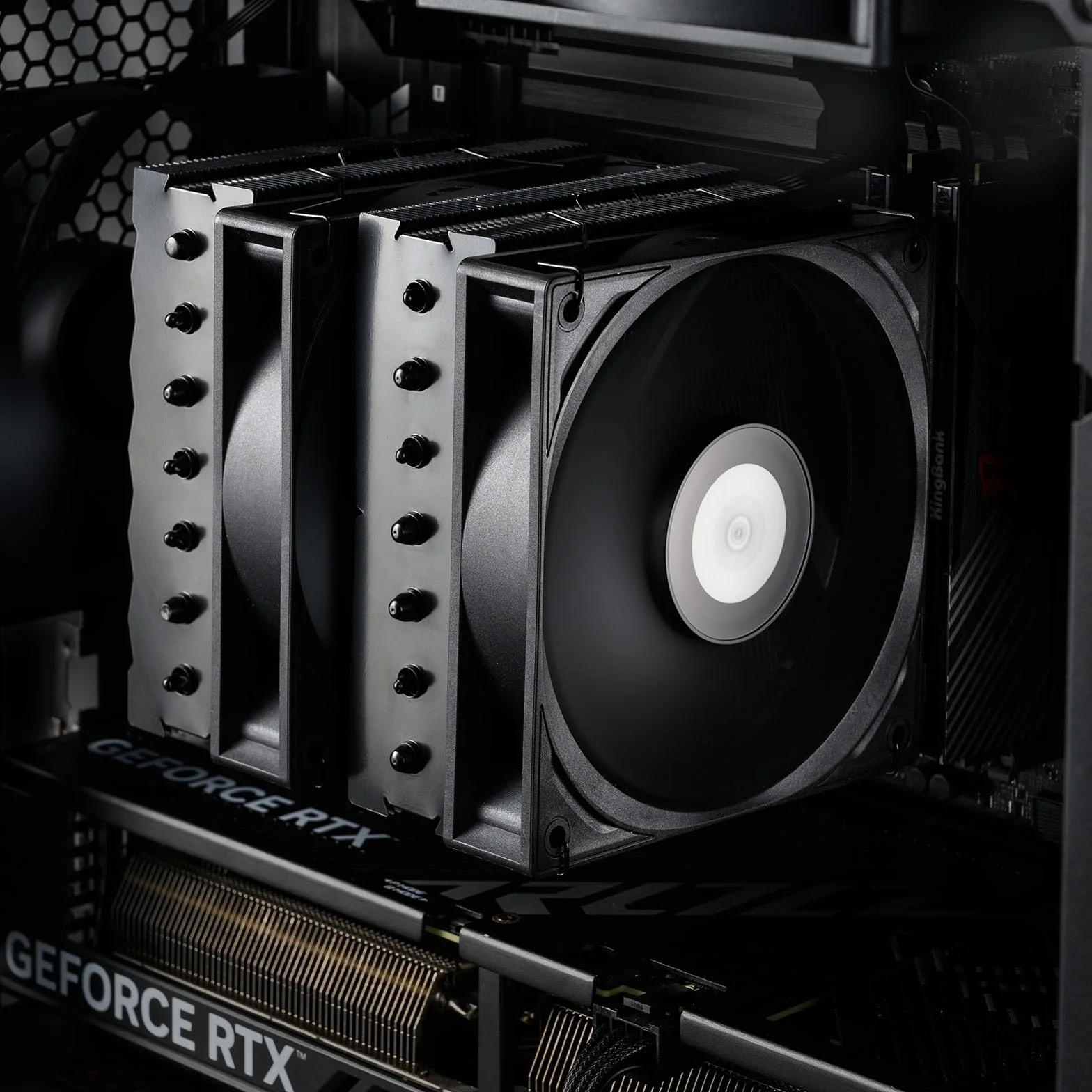 PCCOOLER RT720 BK Chłodzenie CPU typu Dual-Tower, 7×6mm rurki cieplne, wentylator 120mm PWM hydrauliczny, uchwyt przeciw odkształceniom, miedziana baza, kompatybilny z Intel i AMD