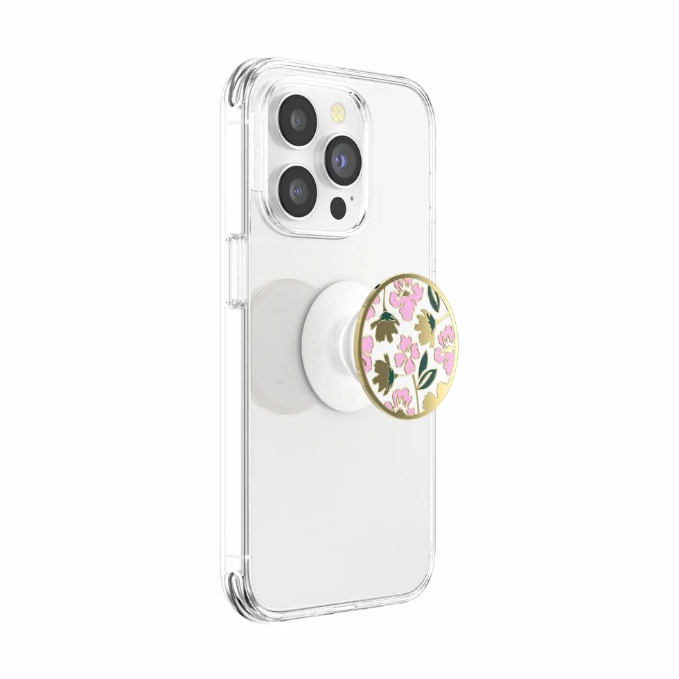 PopSockets: PopGrip - Rozkładany uchwyt i podstawka do telefonów oraz tabletów z wymiennymi krążkami PopTops - Enamel Feel Pretty