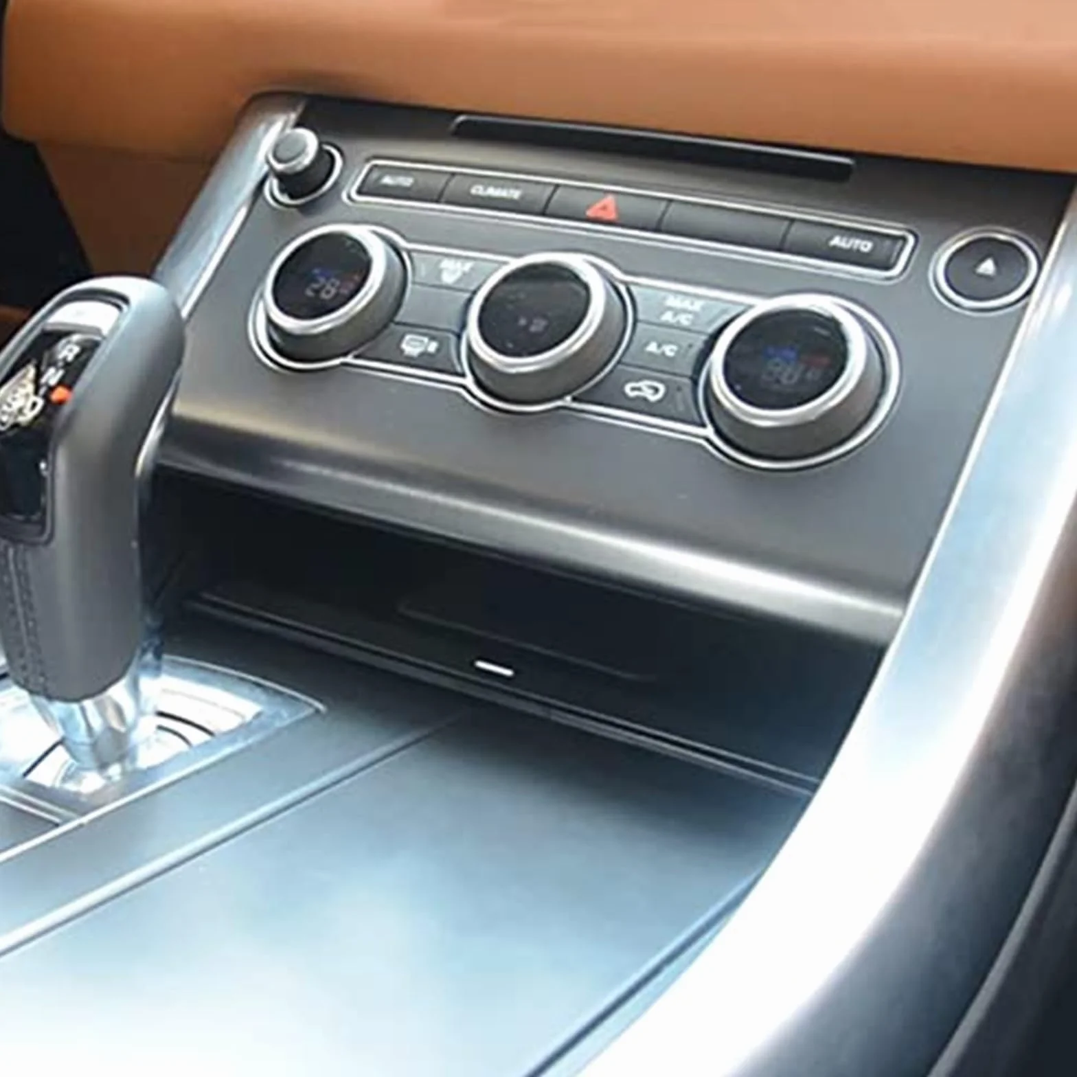 Wivplex Bezprzewodowa ładowarka samochodowa QI ładowarka do telefonu 15w panel szybkiego ładowania Pad uchwyt do ładowania, dla zasięgu, dla Rover, Sport 2014 2015 2016 2017 bezprzewodowa podkładka ła